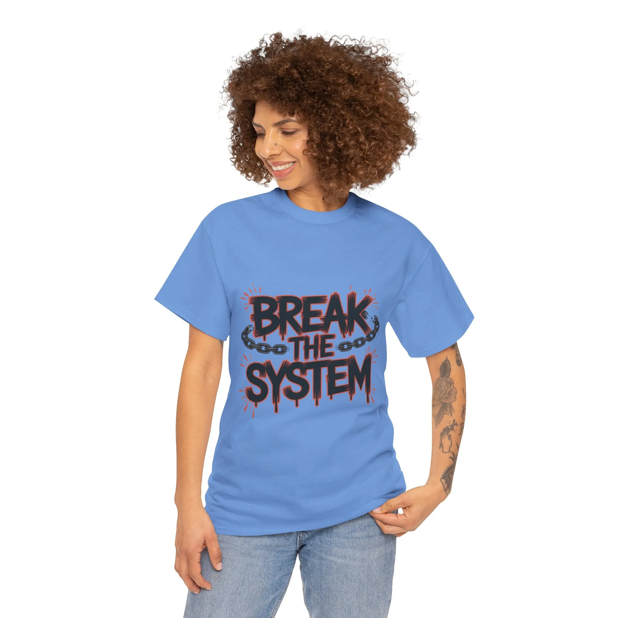 Women's Graphic Tee, Break the System Shirt, Feminist Protest T-Shirt, Streetwear Gift for Her - Image 11