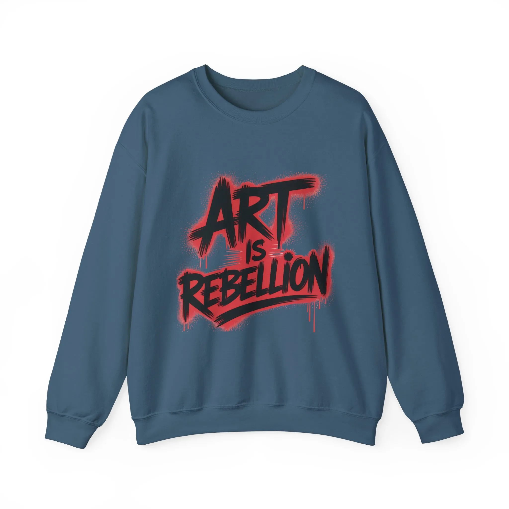Men's Heavy Blend™ Crewneck Sweatshirt, Art Is Rebellion Men's Crewneck Sweatshirt, Graffiti Street Art Pullover, Urban Rebellion Streetwear - Image 21