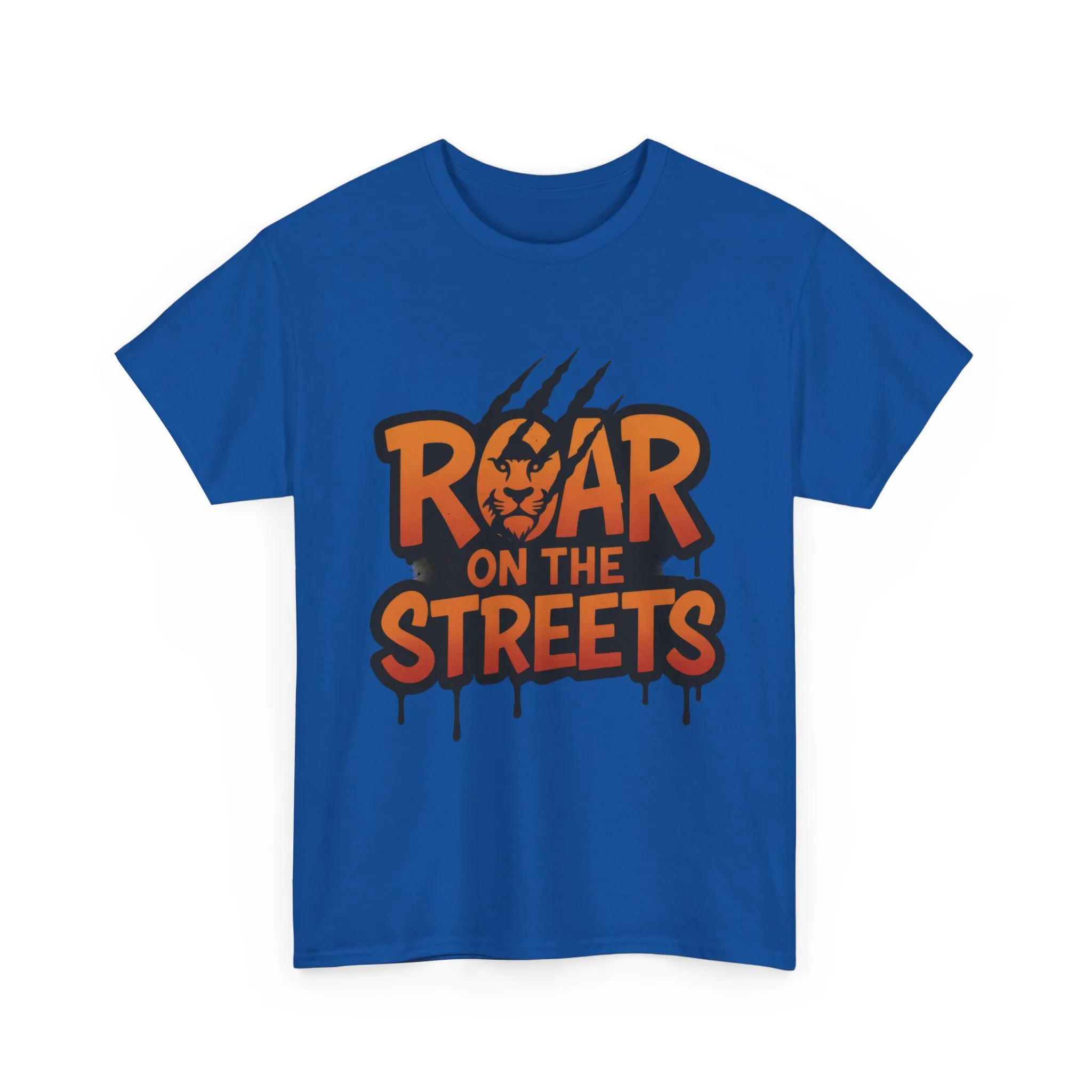 Roar on the Streets Lion Graphic Mens Urban T-Shirt, Lion Shirt - Image 25