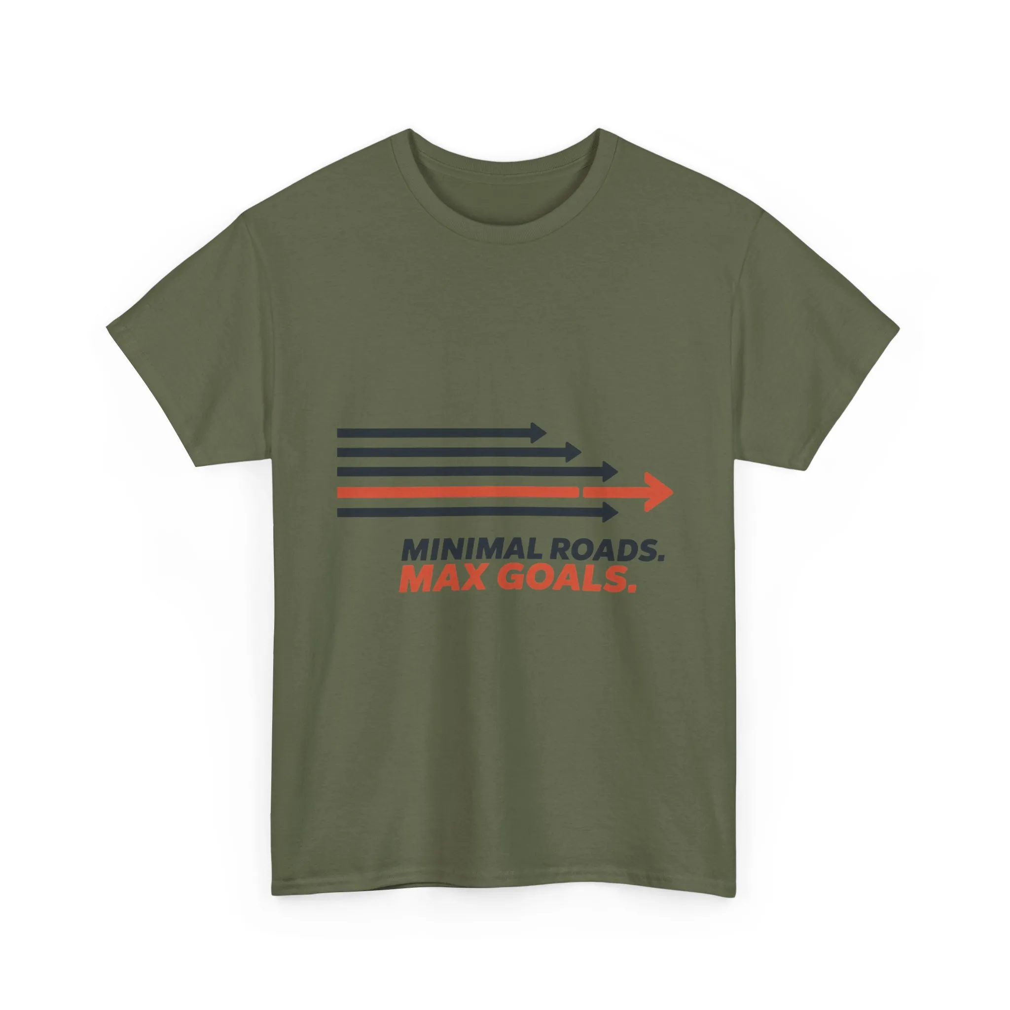 Minimal Roads Max Goals Motivational Mens T-Shirt, Urban Style Graphic Tee - Image 7