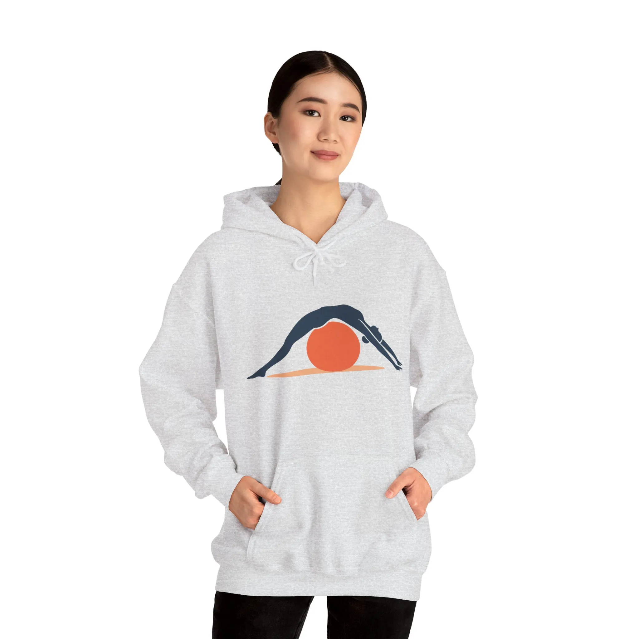 Womens Heavy Blend™ Hooded Sweatshirt, Womens Pilates Hoodie, Yoga Fitness Graphic Hooded Sweatshirt, Workout Activewear Top - Image 7