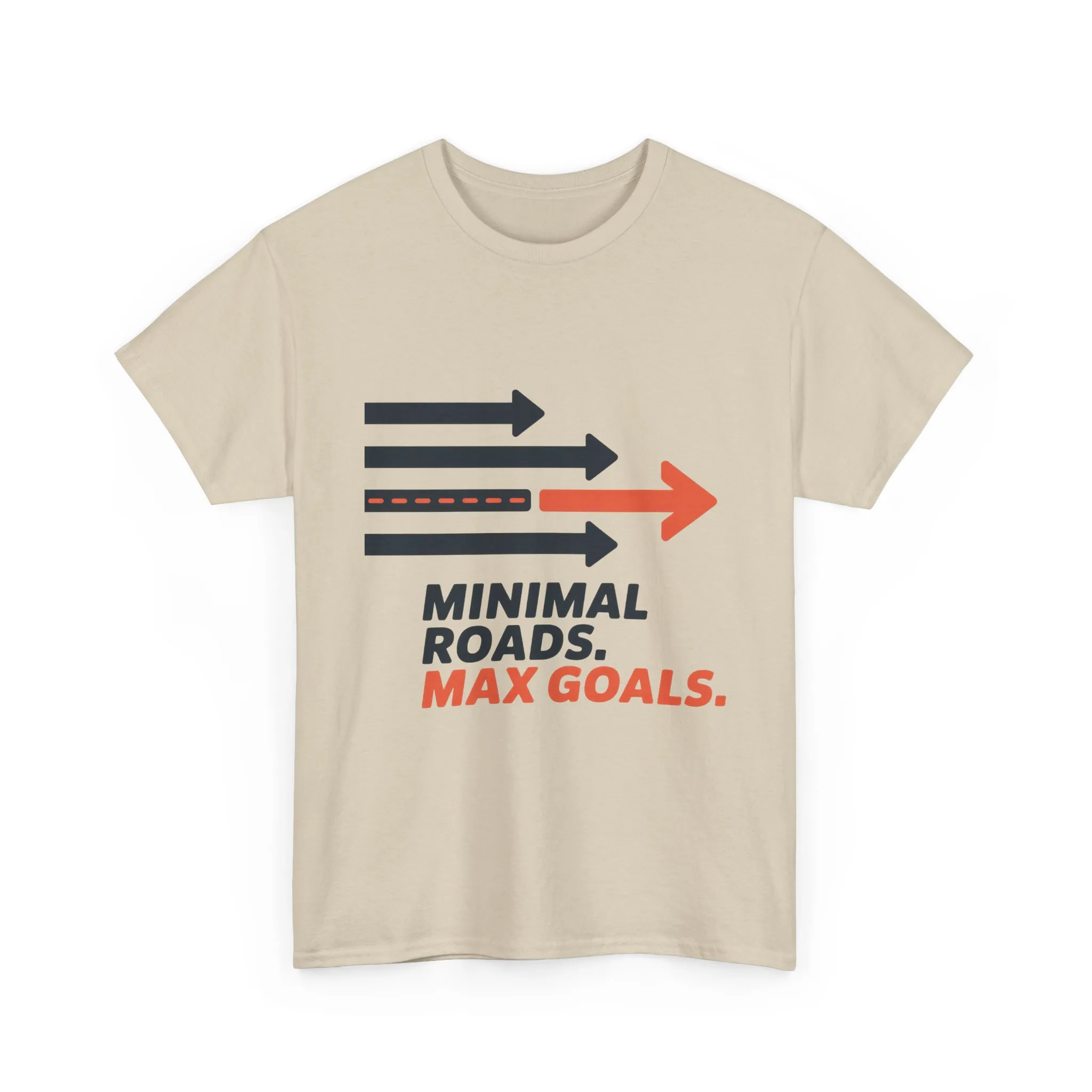 Minimal Roads Max Goals Motivational Mens T-Shirt, Urban Style Graphic Tee - Image 4