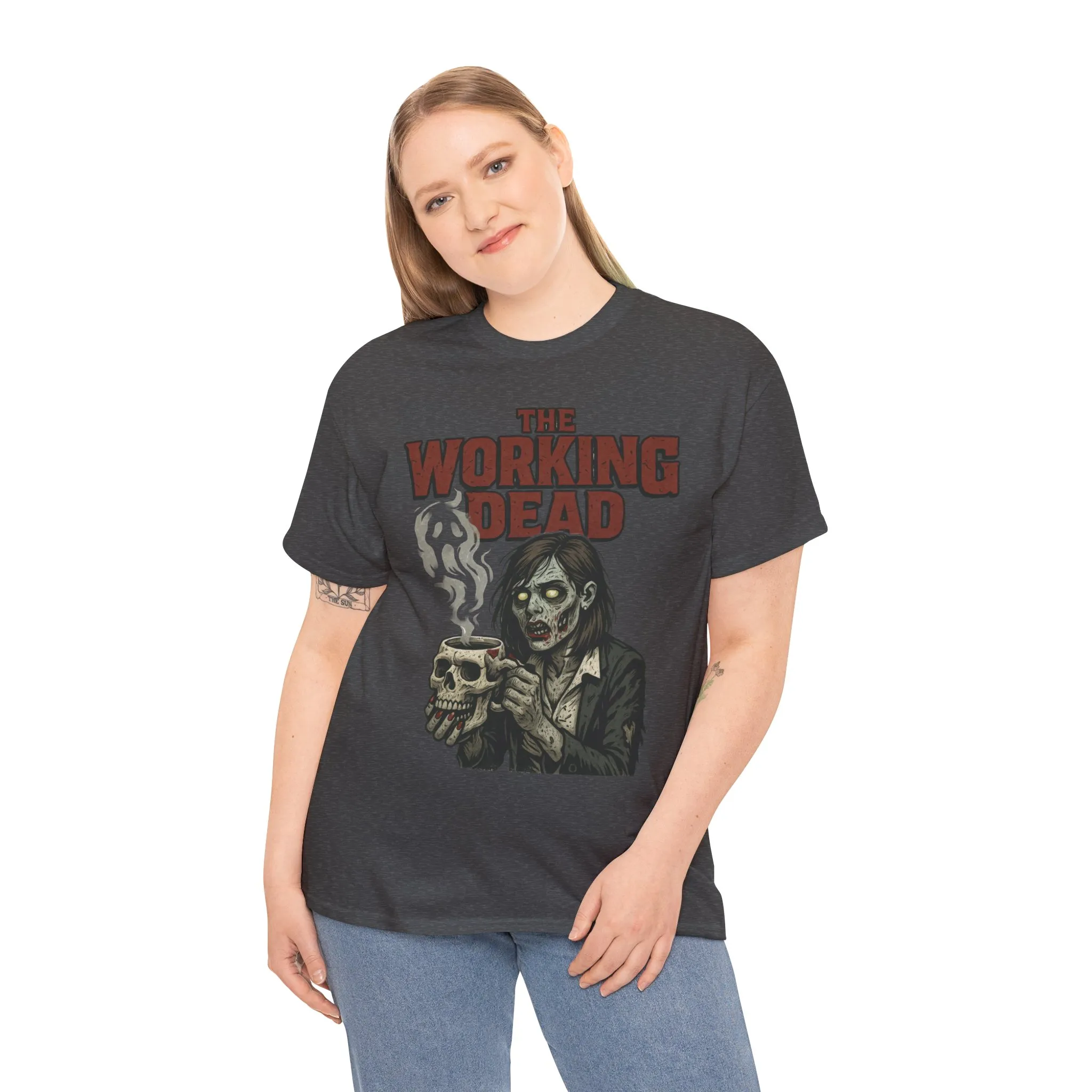 The Working Dead Women's Zombie Funny Office T-Shirt, Meeting Humor Tee, Halloween Work Tee - Image 14