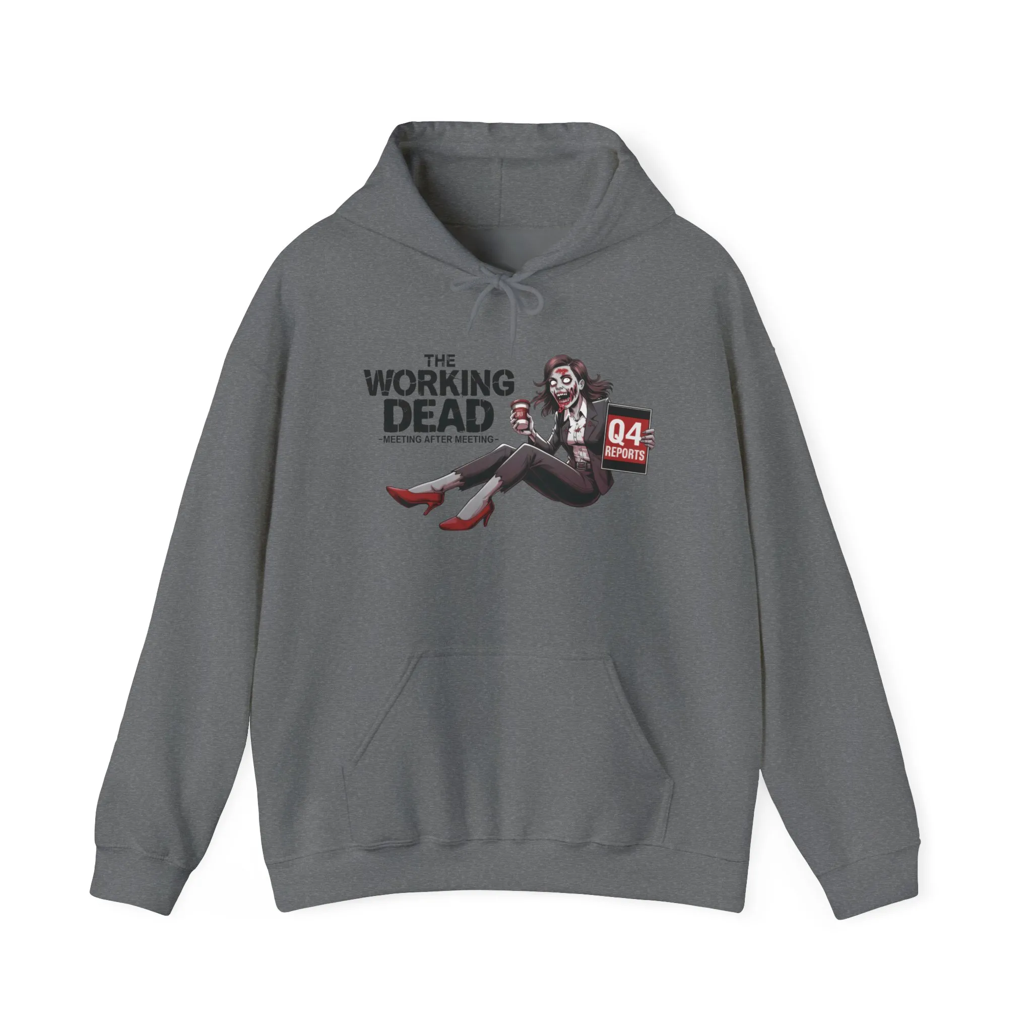 The Working Dead Women's Zombie Hoodie, Funny Office Meeting Sweatshirt, Halloween Zombie Top, Halloween Work Top - Image 13