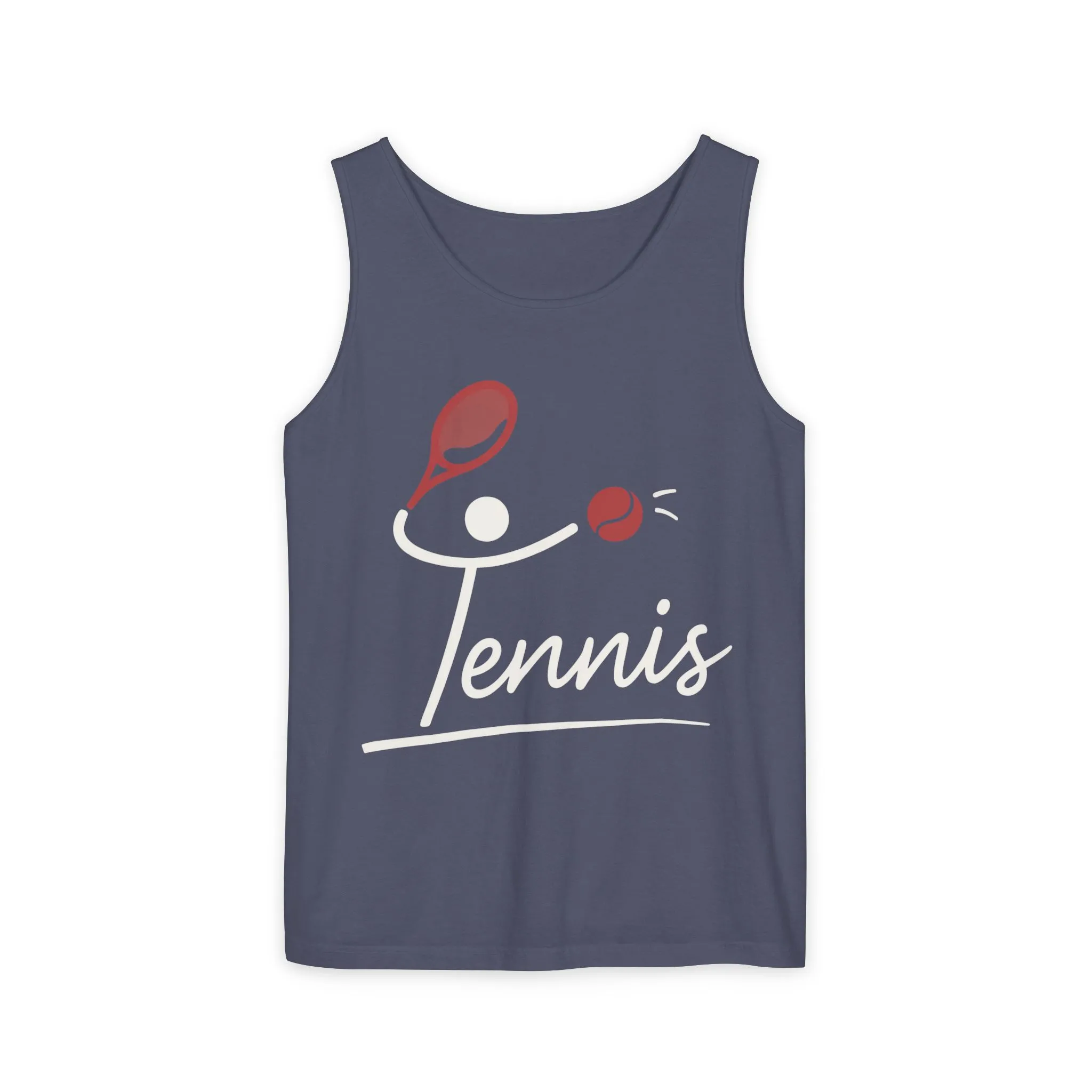 Womens Garment-Dyed Tank Top, Womens Tennis Tank Top, Cute Sports Graphic Top, Workout Gym Activewear Shirt - Image 9