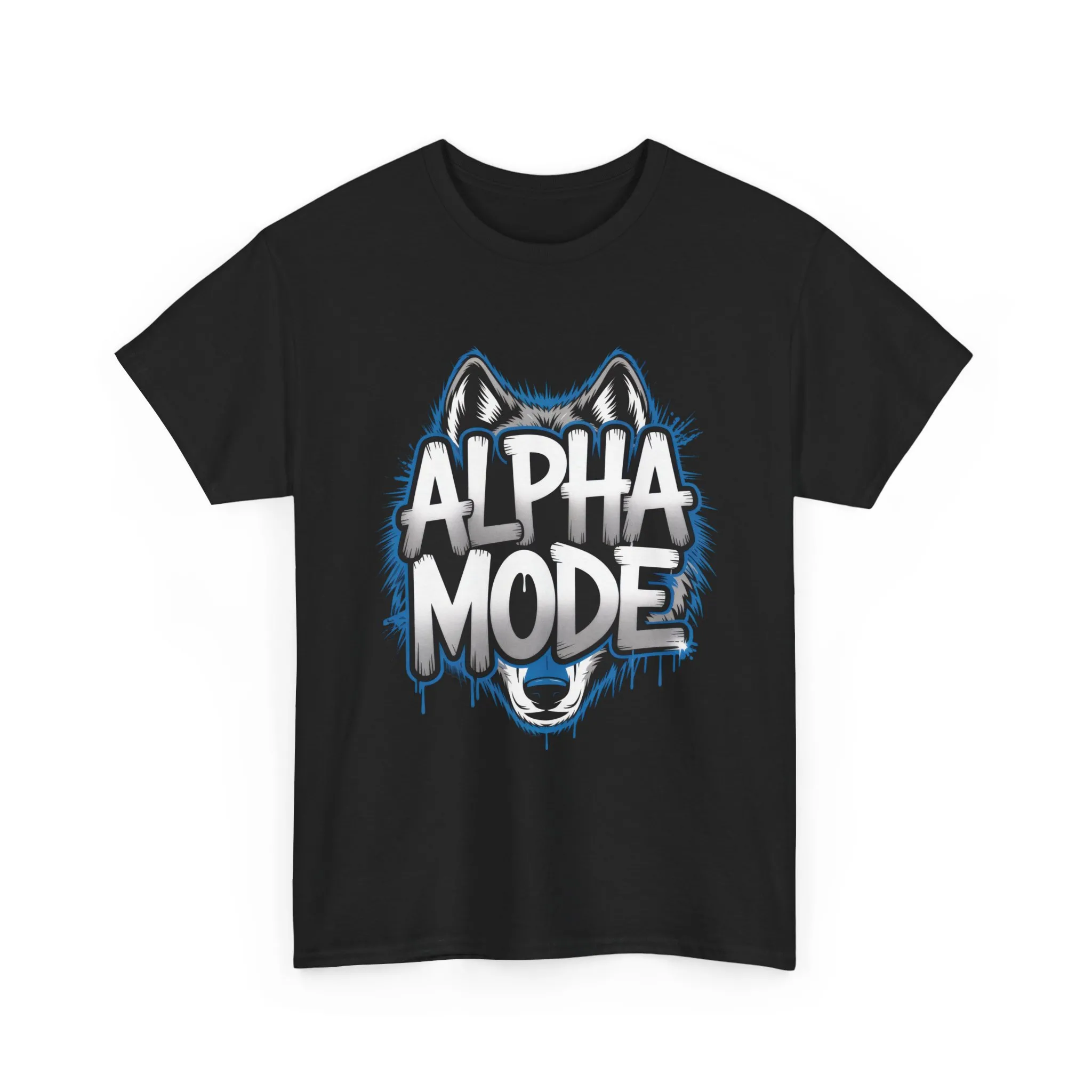 Alpha Mode Wolf Graphic Mens T-Shirt Streetwear, Alpha Tee, Wolf Tee, Street Tee, Wolf Art - Image 4