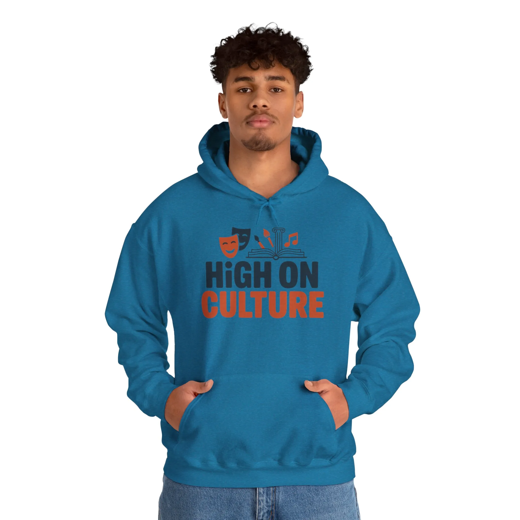 Mens Heavy Blend™ Hooded Sweatshirt, High on Culture Mens Hoodie, Funny Smart Graphic Hoodie - Image 31