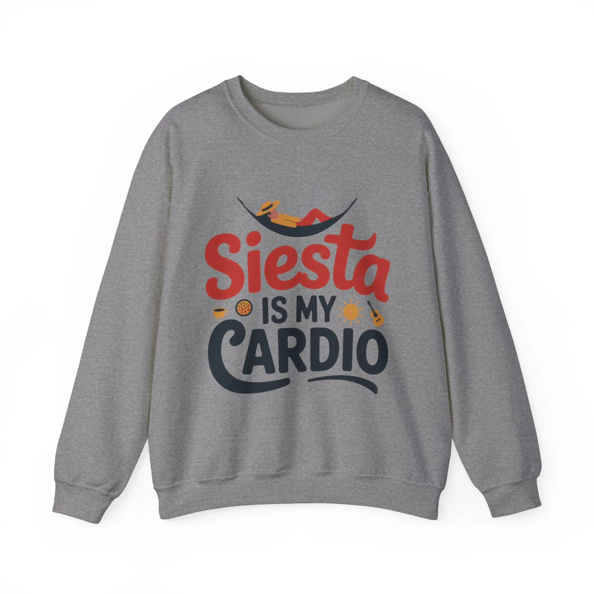 Mens Heavy Blend™ Crewneck Sweatshirt, Siesta Is My Cardio Funny Mens Sweatshirt Spain Gift - Image 13