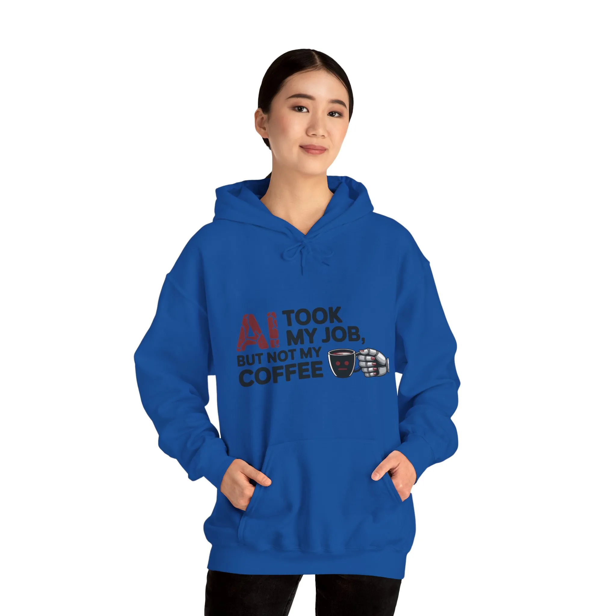 Women's AI Coffee Hoodie, Funny Robot Humor Pullover, Geek Job Joke Sweatshirt Gift, Sarcastic Work Shirt, Office Humor - Image 27