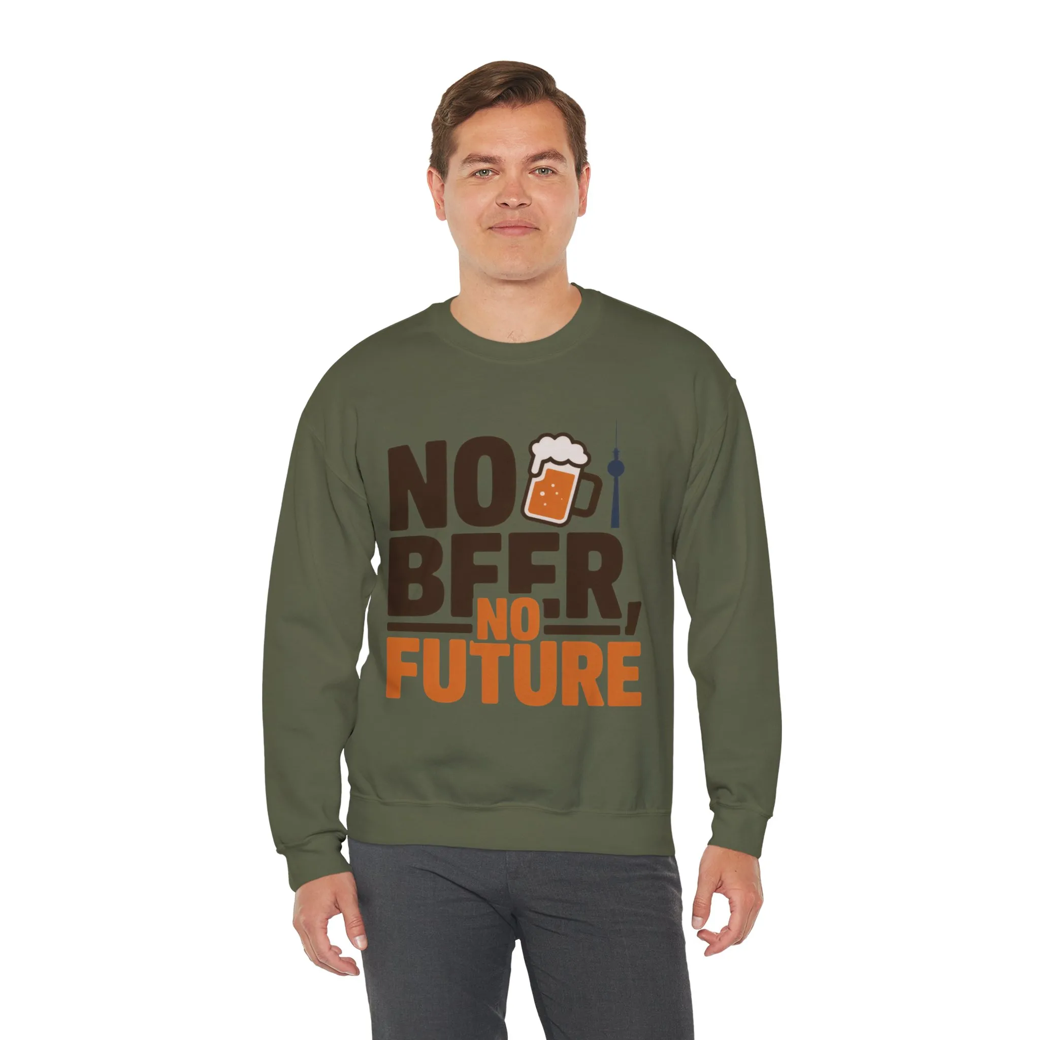 Mens Heavy Blend™ Crewneck Sweatshirt, No Beer No Future Funny Beer Mens Sweatshirt - Image 15