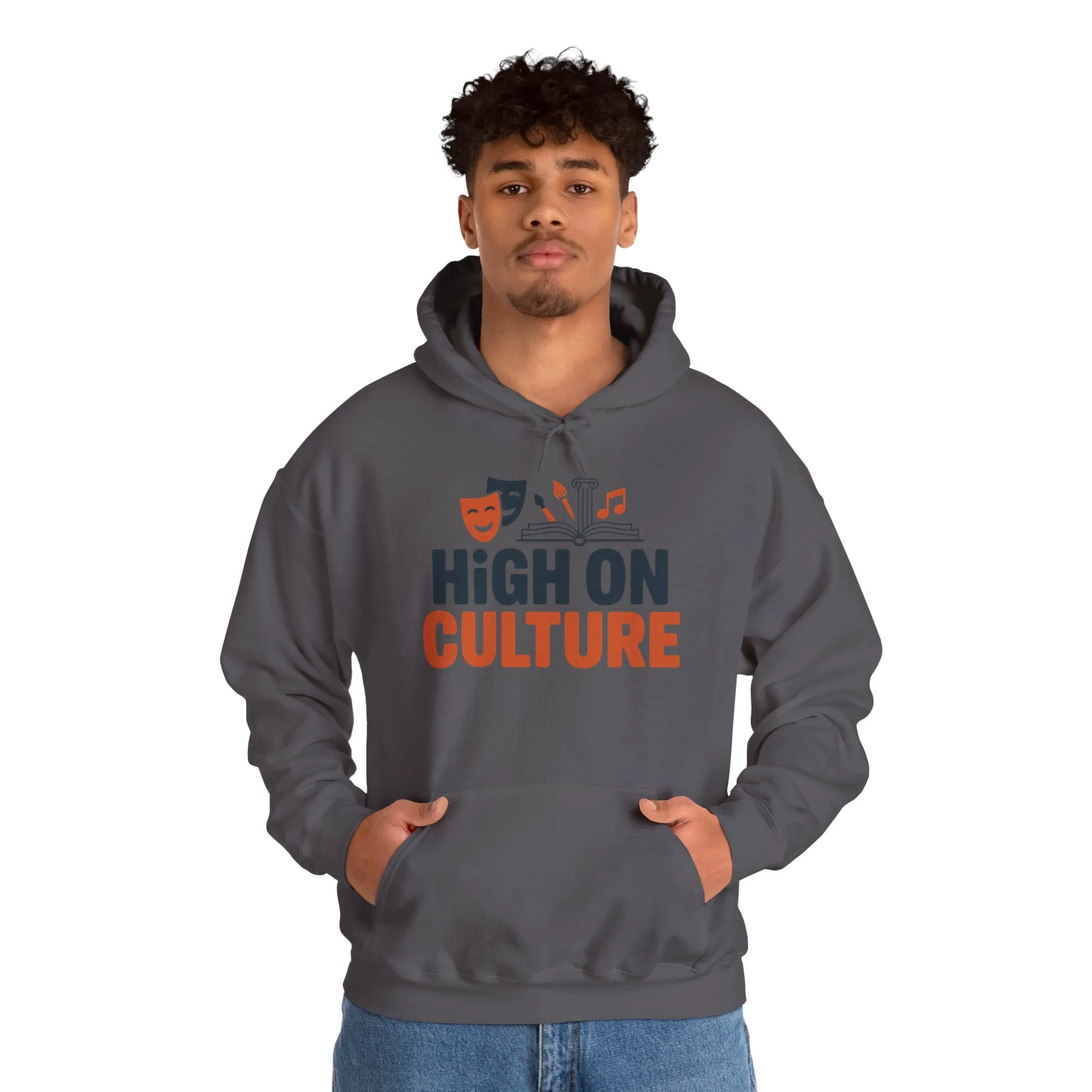 Mens Heavy Blend™ Hooded Sweatshirt, High on Culture Mens Hoodie, Funny Smart Graphic Hoodie - Image 35