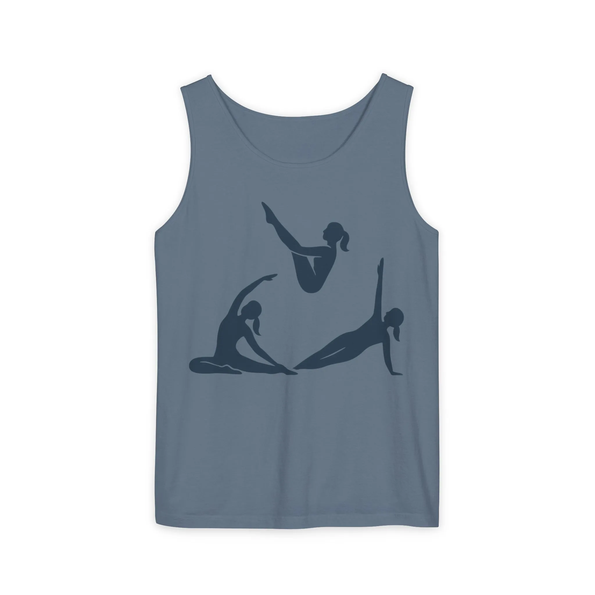 Womens Garment-Dyed Tank Top, Womens Pilates Tank Top, Yoga Fitness Graphic Top, Cute Workout Gym Shirt - Image 9