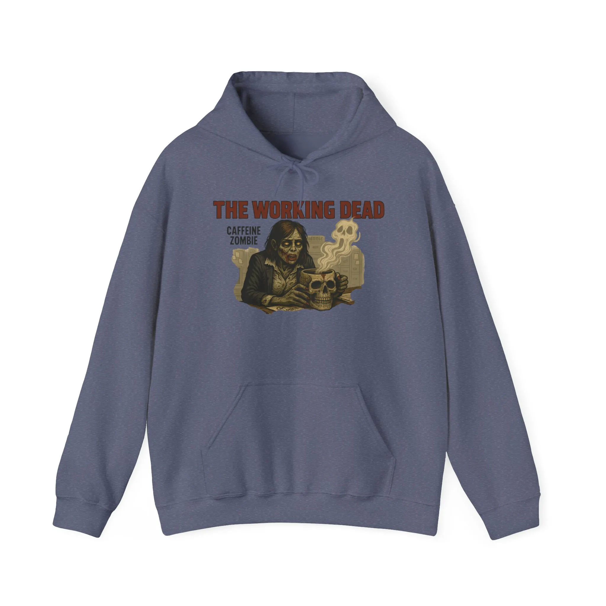 The Working Dead Women's Zombie Hoodie, Work Humor Hoodie, Halloween Work Top, Coffee Zombie Hoodie - Image 2