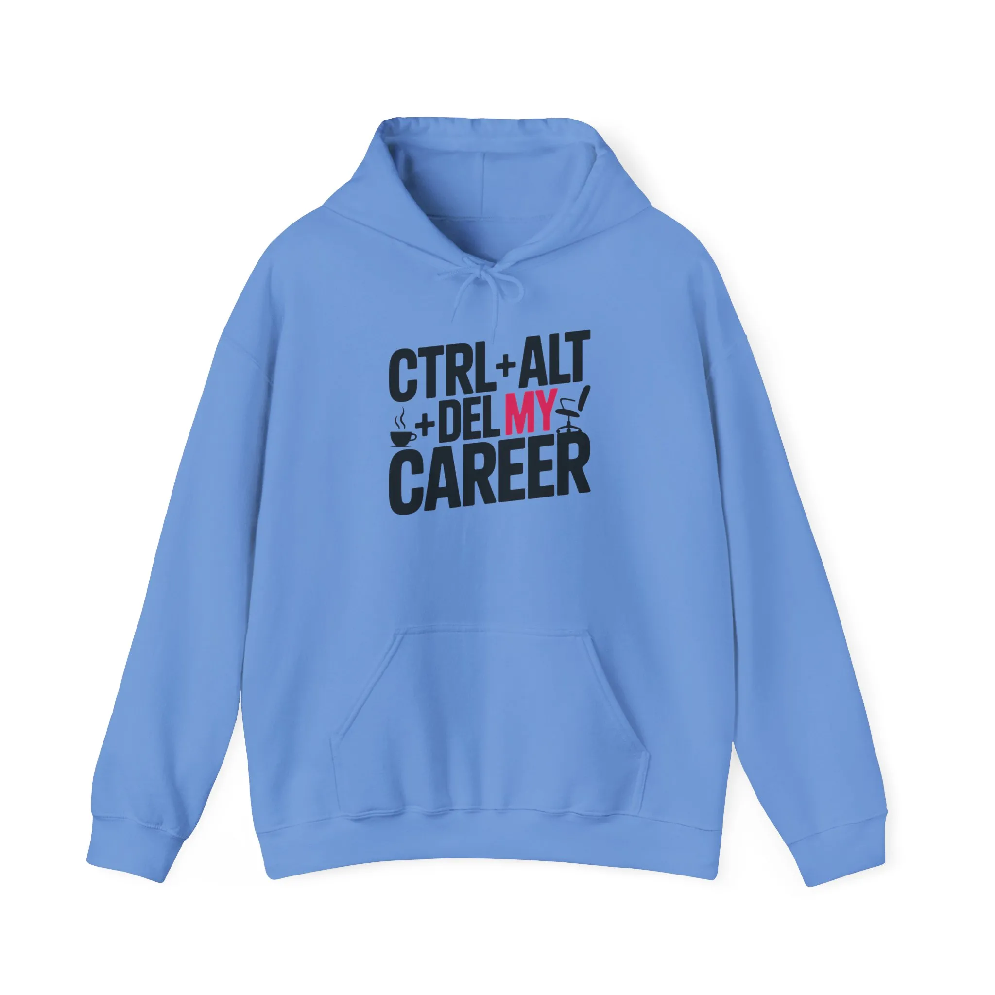 Ctrl Alt Del My Career Hoodie, Funny Geek Workwear, Sarcastic Office Humor Pullover, Women's Heavy Blend™ Hooded Sweatshirt - Image 12