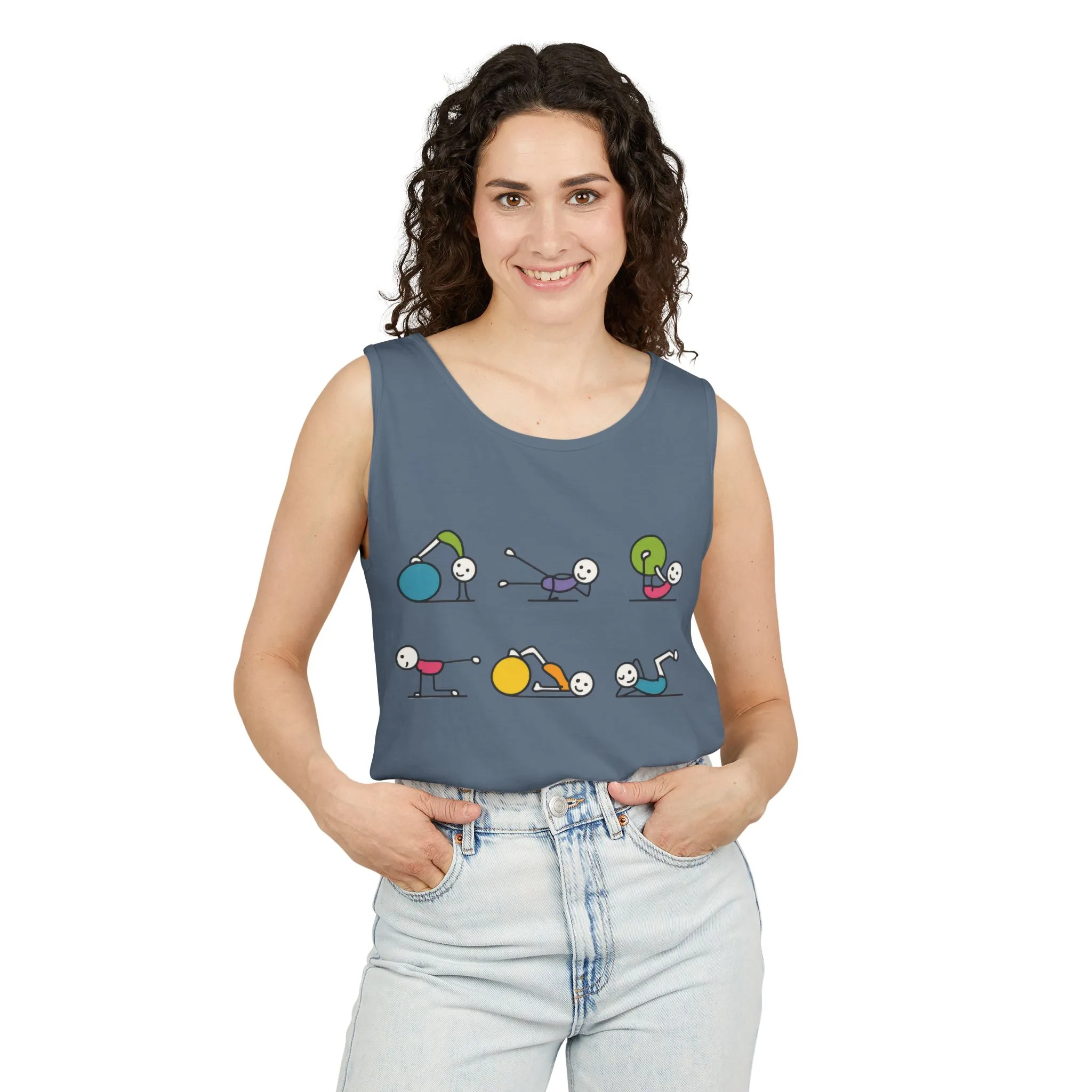 Womens Garment-Dyed Tank Top, Fit Fun Pilates Womens Tank Top, Cute Workout Shirt, Funny Yoga Gym Top for Women - Image 11