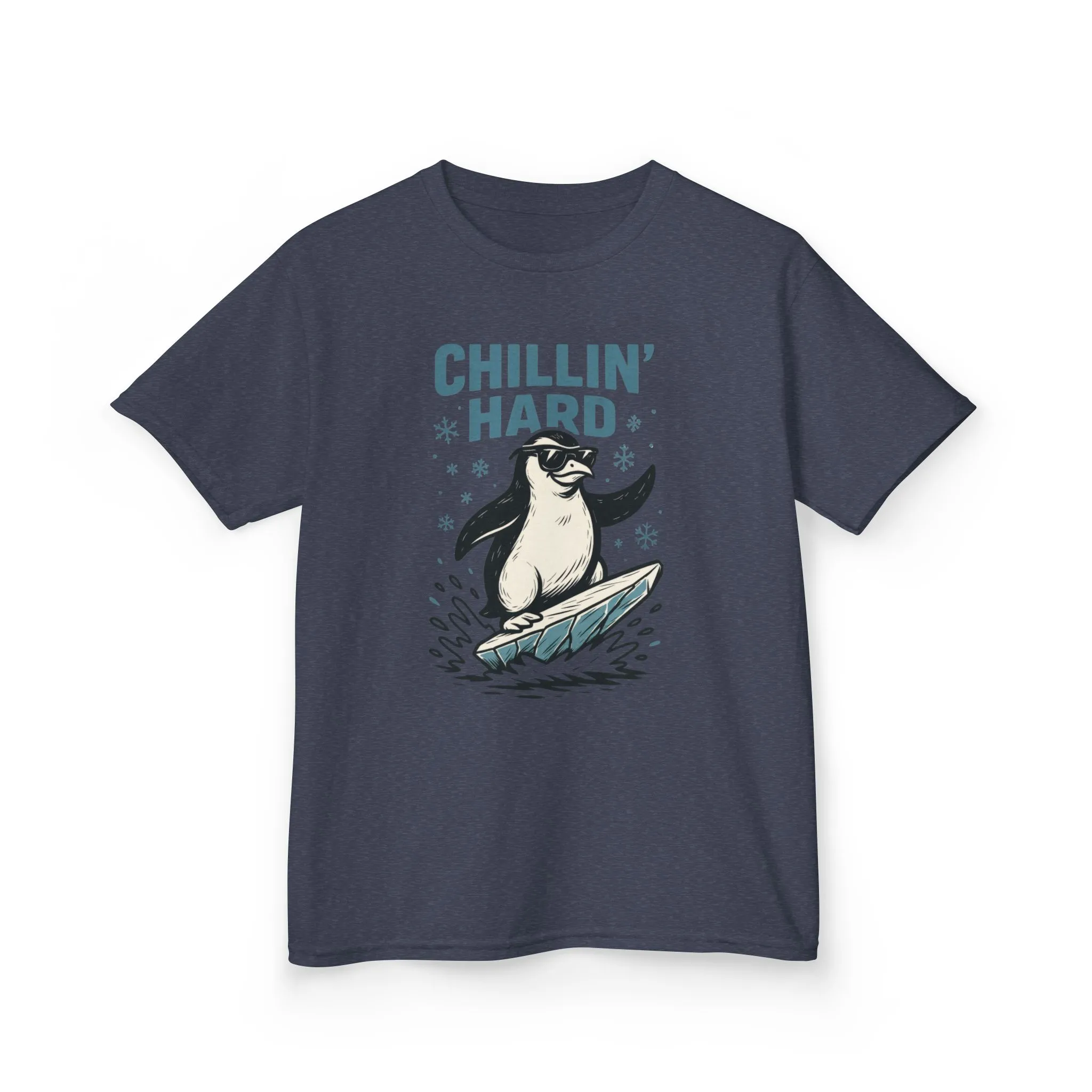 Kids Heavy Cotton™ Tee, Kids Chillin Hard Penguin T-Shirt, Funny Cool Animal Graphic Tee for Children - Image 19