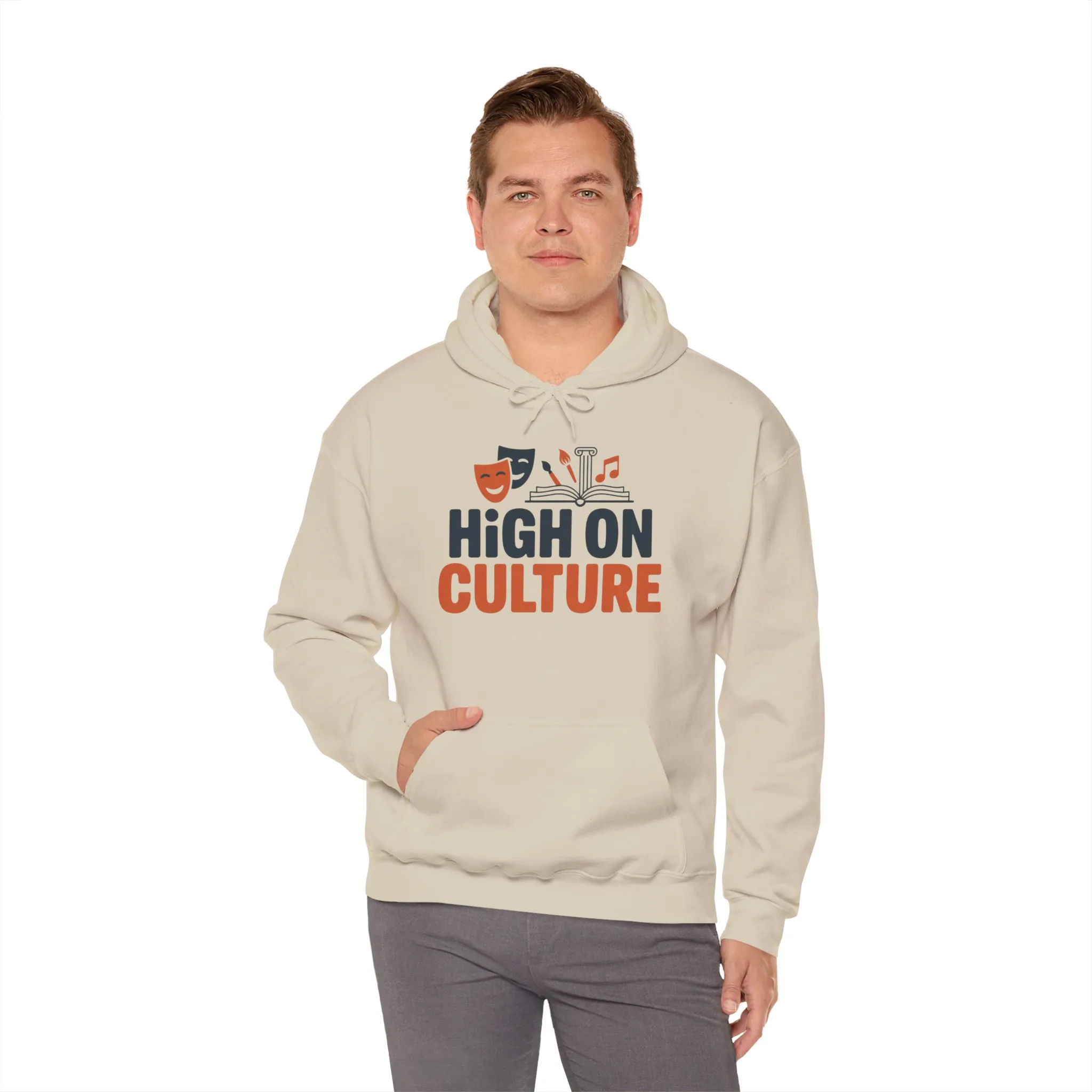 Mens Heavy Blend™ Hooded Sweatshirt, High on Culture Mens Hoodie, Funny Smart Graphic Hoodie - Image 8