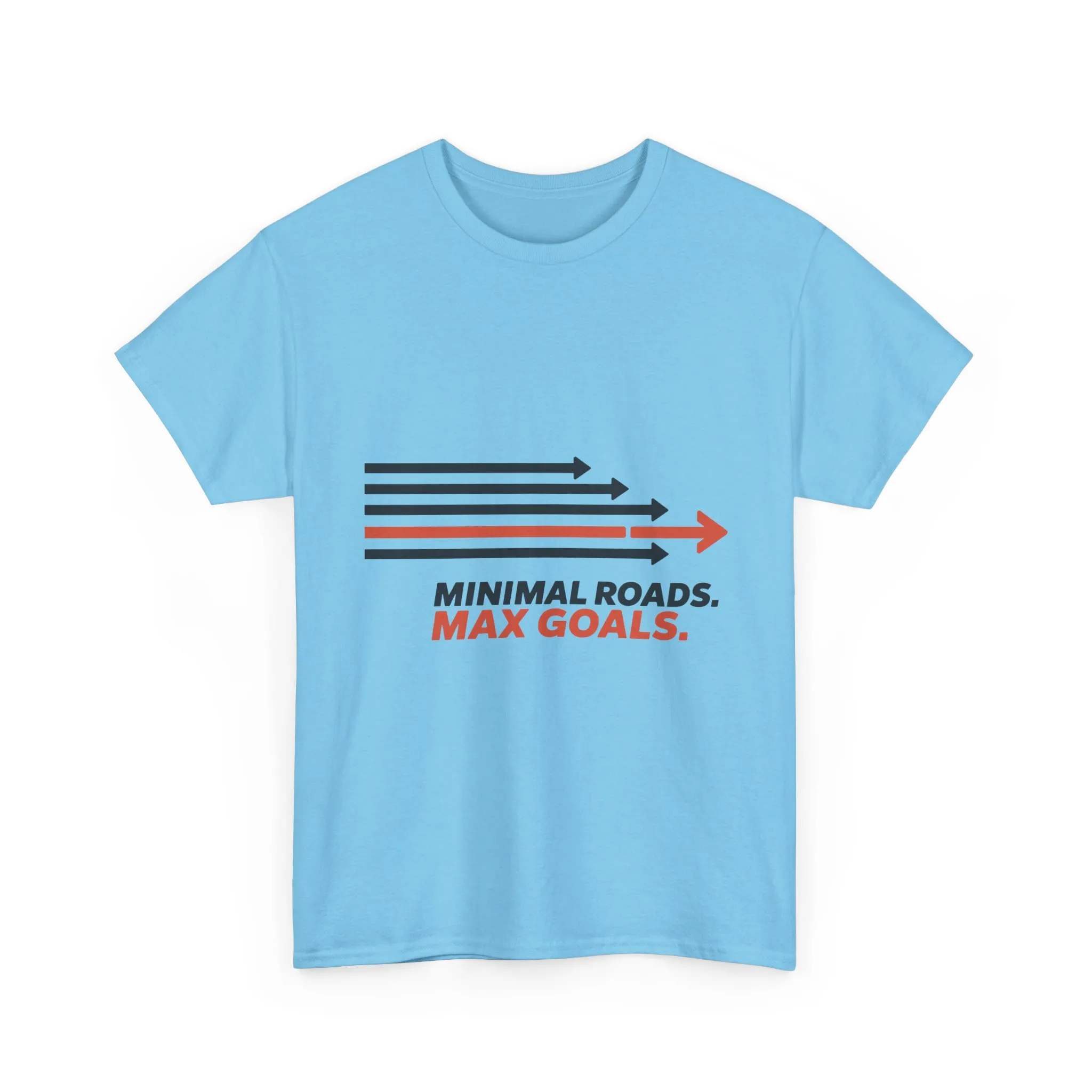Minimal Roads Max Goals Motivational Mens T-Shirt, Urban Style Graphic Tee - Image 16