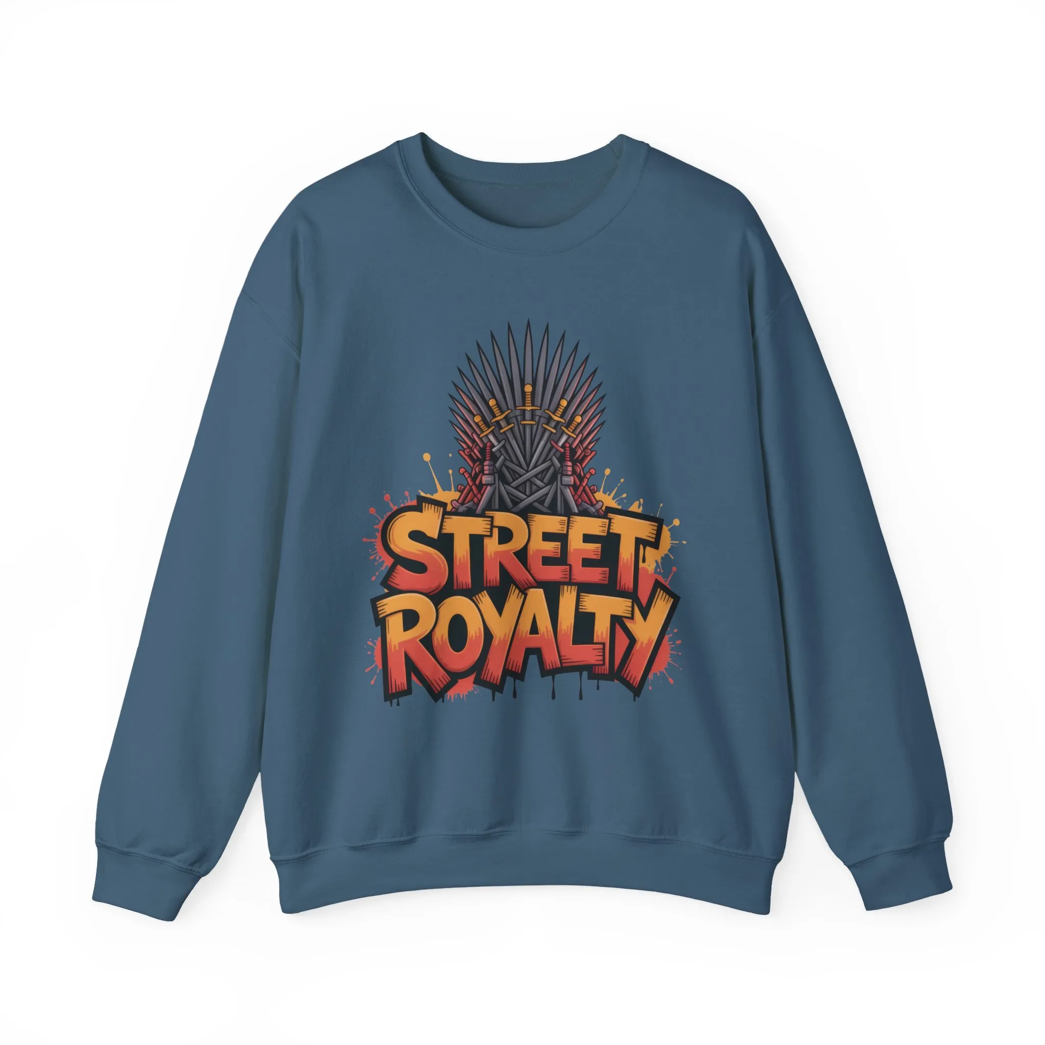 Street Royalty Men's Crewneck Sweatshirt, Graffiti Crown Graphic Pullover, Urban Streetwear Top for Men - Image 17