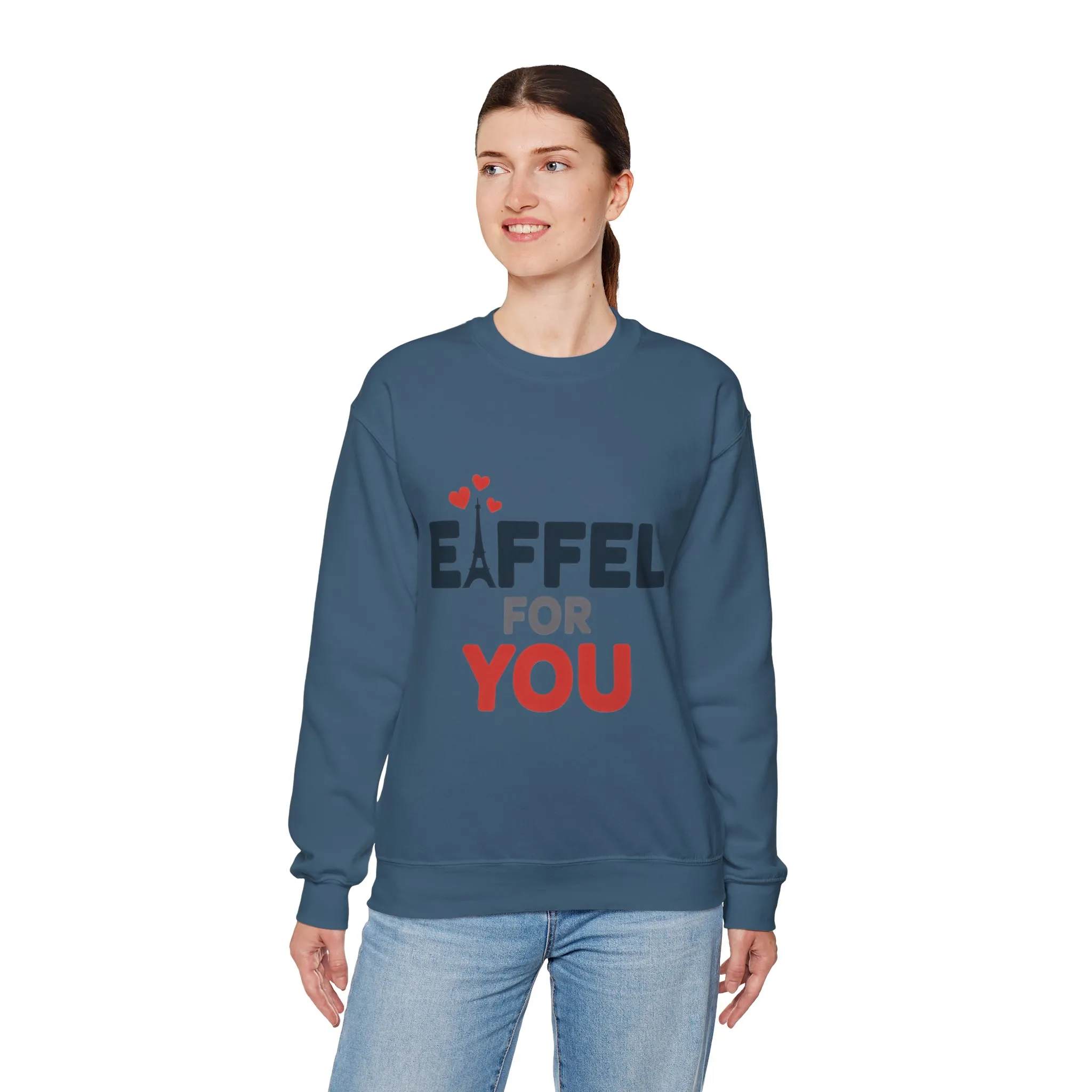 Womens Heavy Blend™ Crewneck Sweatshirt, Eiffel For You Romantic Paris Womens Sweatshirt - Image 21