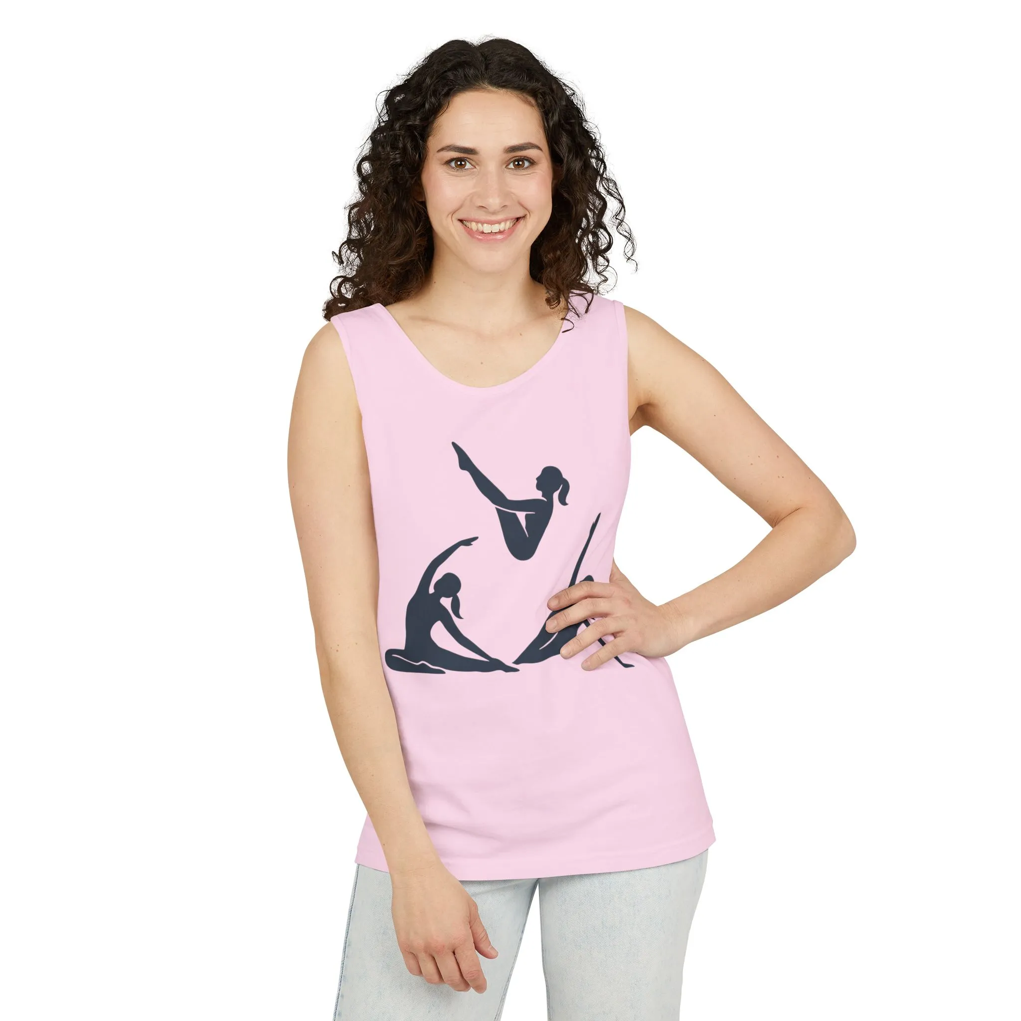 Womens Garment-Dyed Tank Top, Womens Pilates Tank Top, Yoga Fitness Graphic Top, Cute Workout Gym Shirt - Image 16