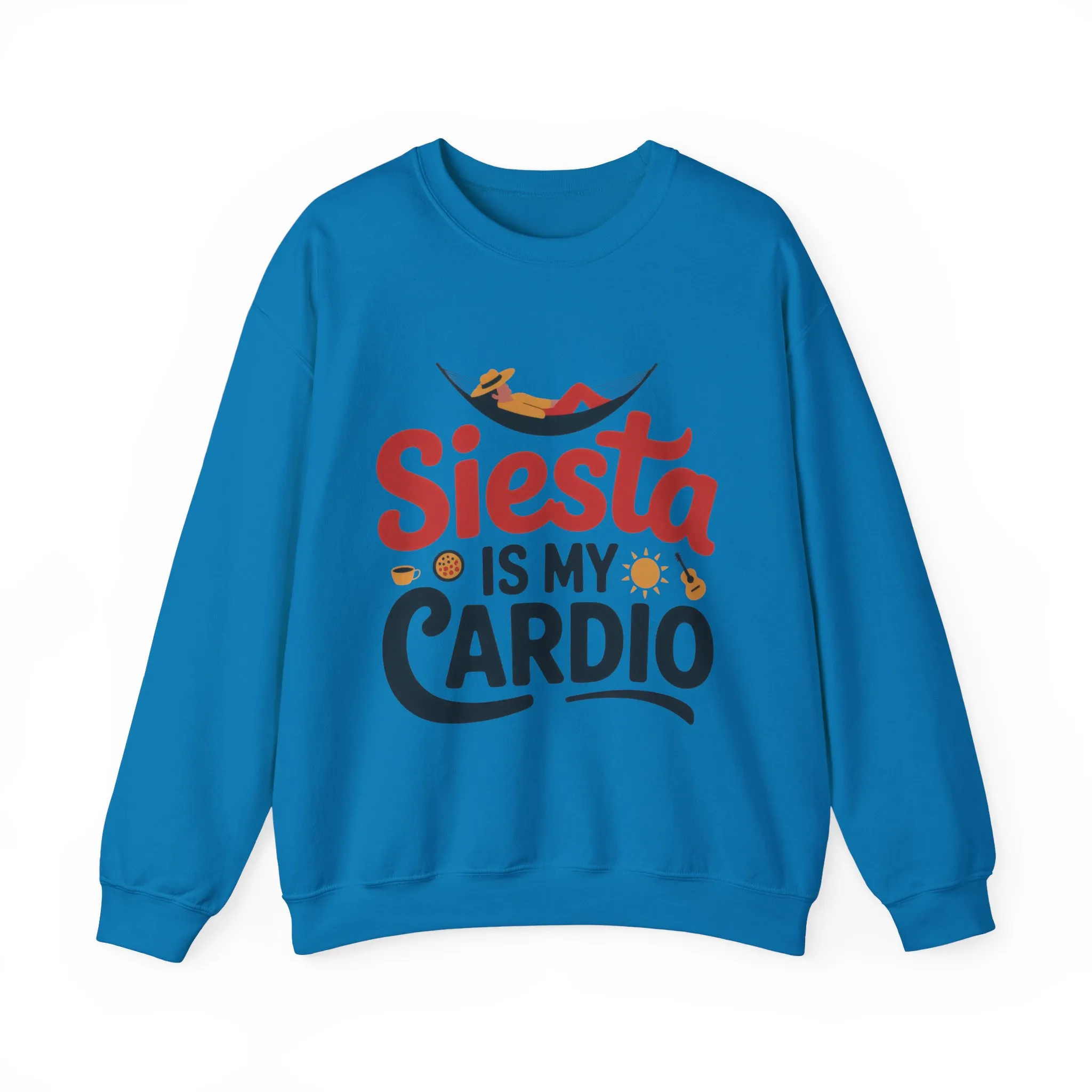 Mens Heavy Blend™ Crewneck Sweatshirt, Siesta Is My Cardio Funny Mens Sweatshirt Spain Gift - Image 19