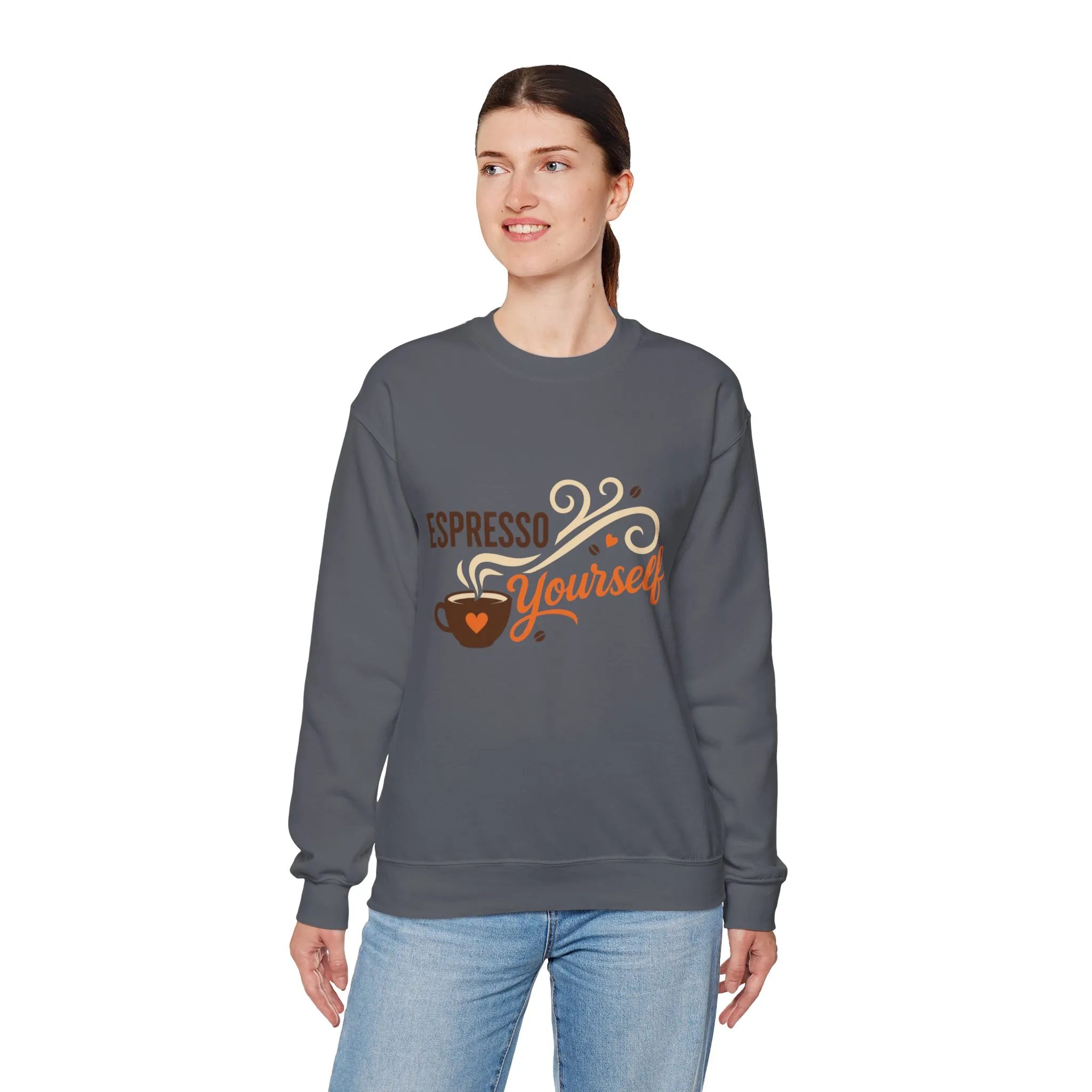 Espresso Yourself Womens Sweatshirt, Coffee Lover Pullover, Funny Barista Gift - Image 18