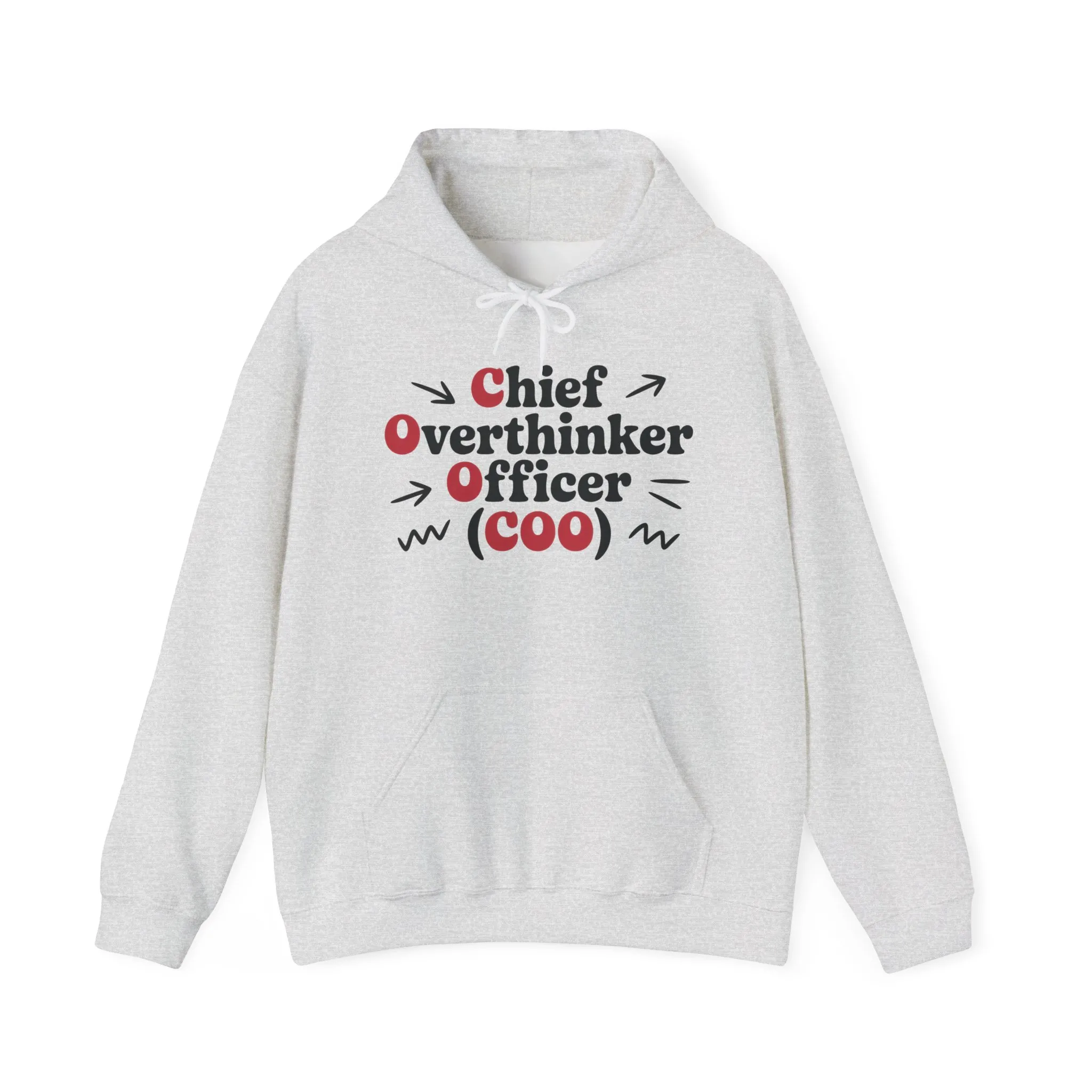 Chief Overthinker Officer Women's Hoodie, Funny COO Graphic Pullover, Sarcastic Office Humor Gift, Women's Heavy Blend™ Hooded Sweatshirt - Image 5