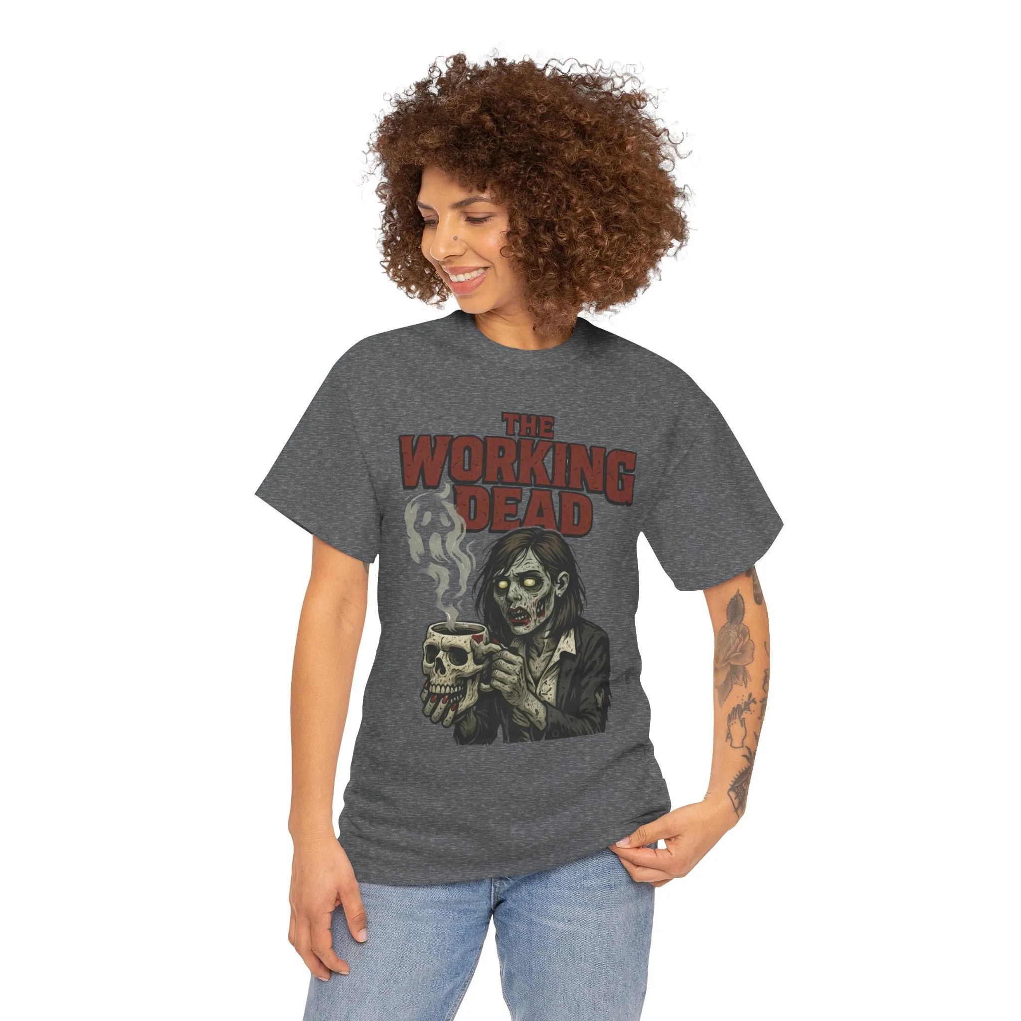 The Working Dead Women's Zombie Funny Office T-Shirt, Meeting Humor Tee, Halloween Work Tee - Image 10