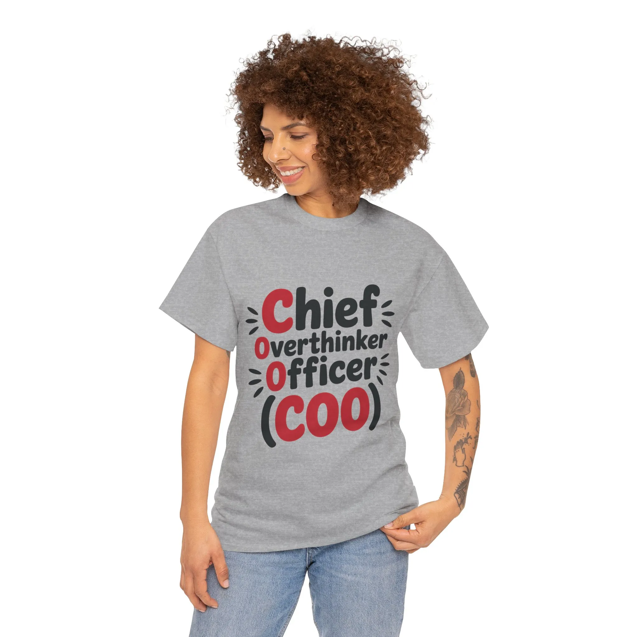 Women's COO T-Shirt, Chief Overthinker Officer Funny Graphic Tee, Sarcastic Work Shirt - Image 8