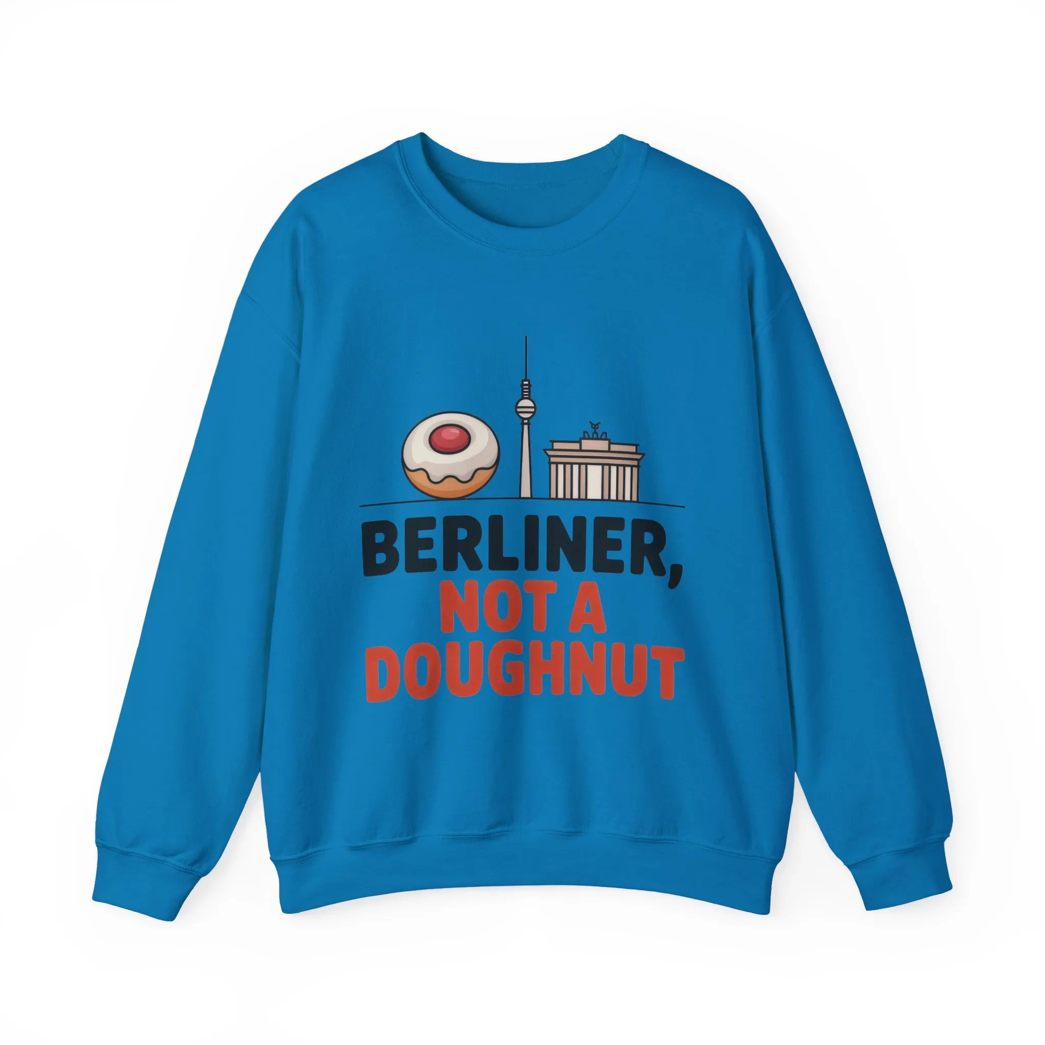Mens Heavy Blend™ Crewneck Sweatshirt, Berliner Not a Doughnut Funny Berlin Mens Sweatshirt - Image 19