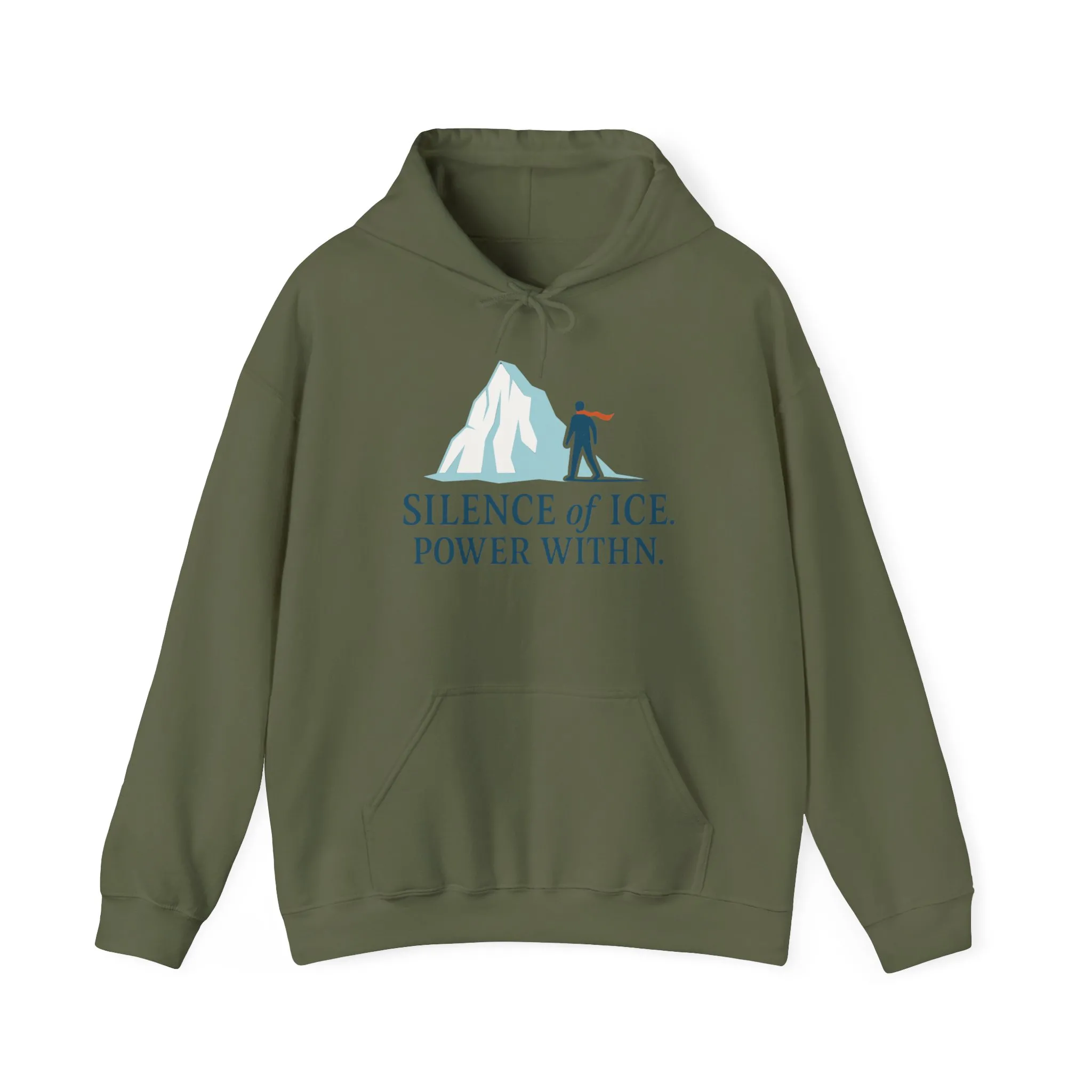 Mens Heavy Blend™ Hooded Sweatshirt, Silence of Ice Power Within Hoodie, Nordic Minimal Iceberg Graphic Streetwear - Image 21