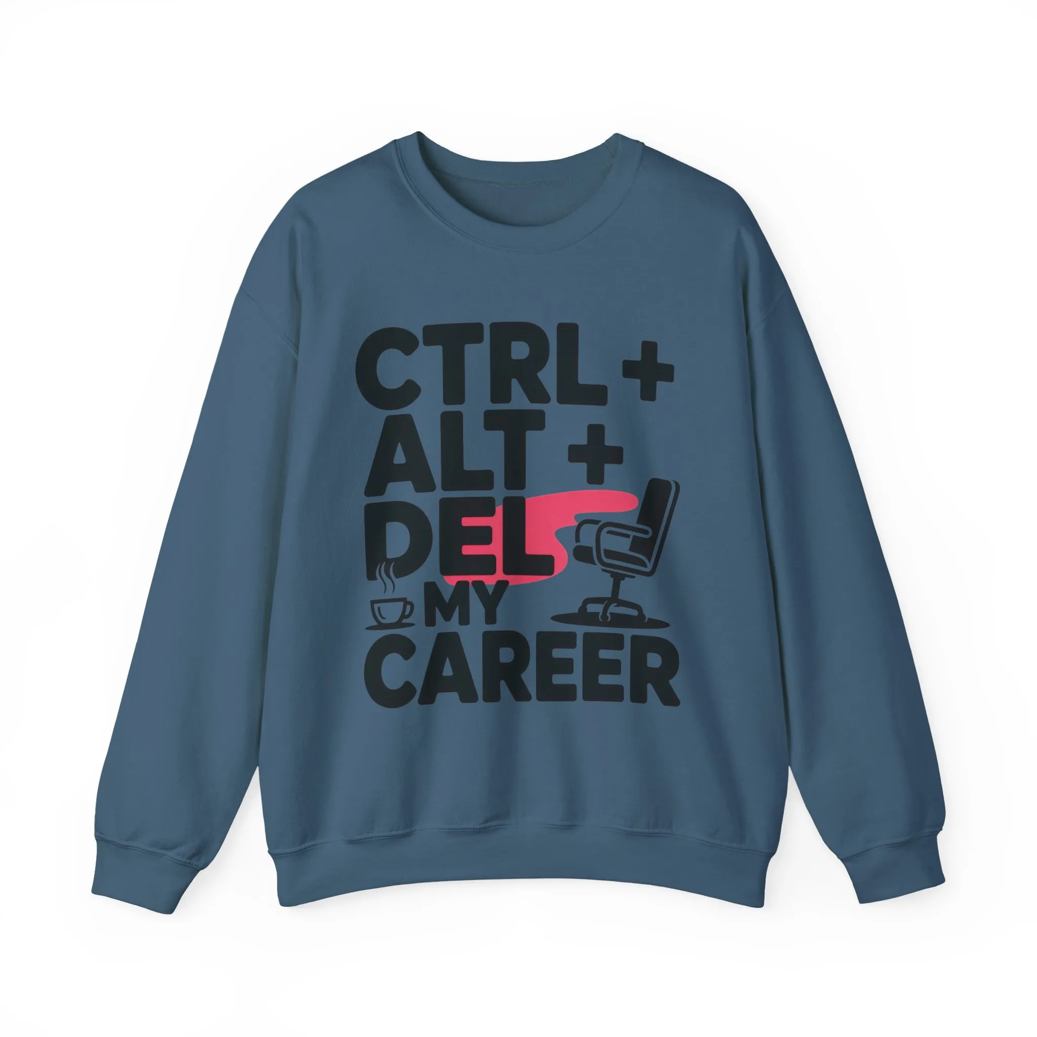 Ctrl Alt Del My Career Sweatshirt, Sarcastic Workwear Graphic Pullover, Funny Office Top, Women's Heavy Blend⢠Crewneck Sweatshirt - Image 10