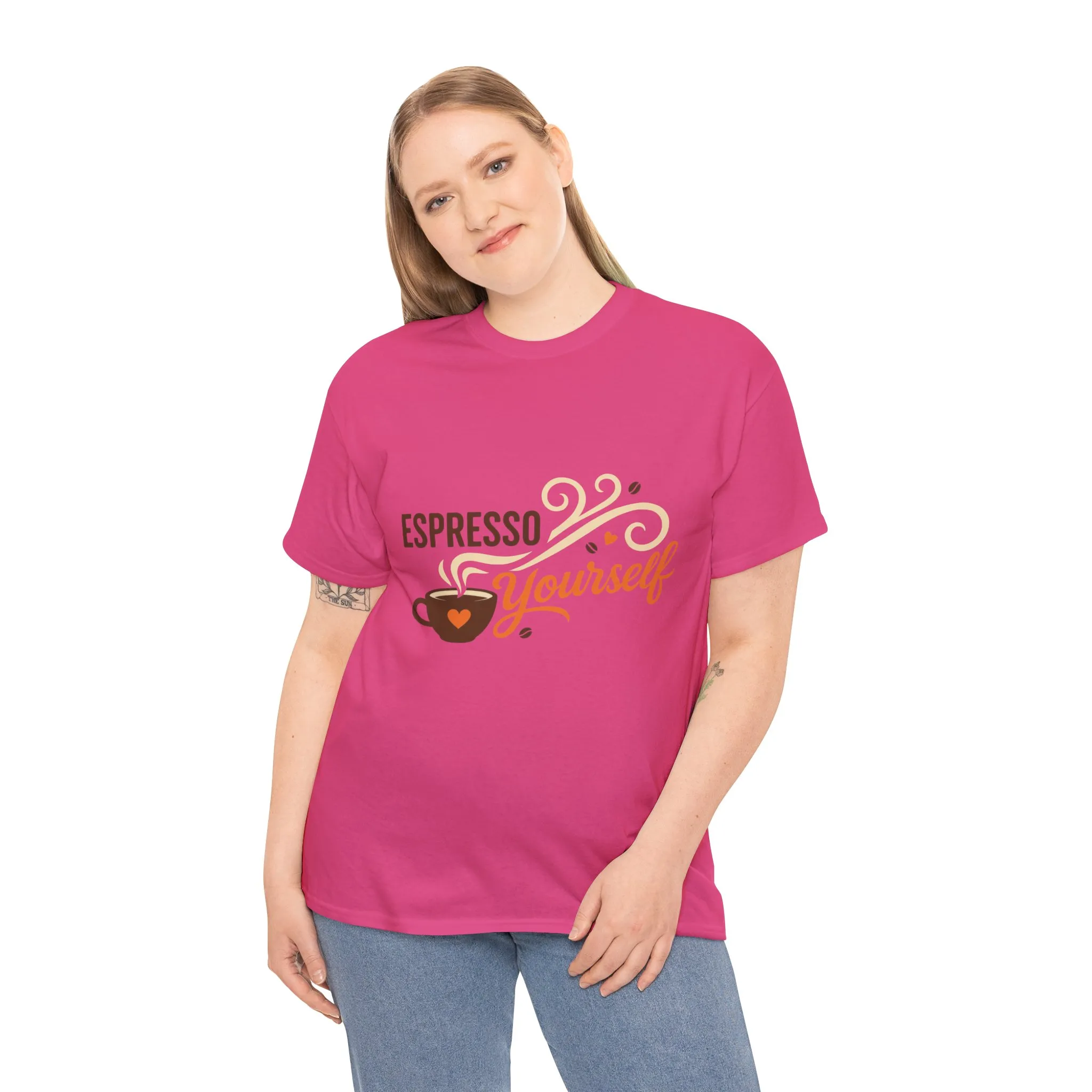 Espresso Yourself Coffee Lover Womens T-Shirt, Funny Barista Graphic Tee Gift - Image 24