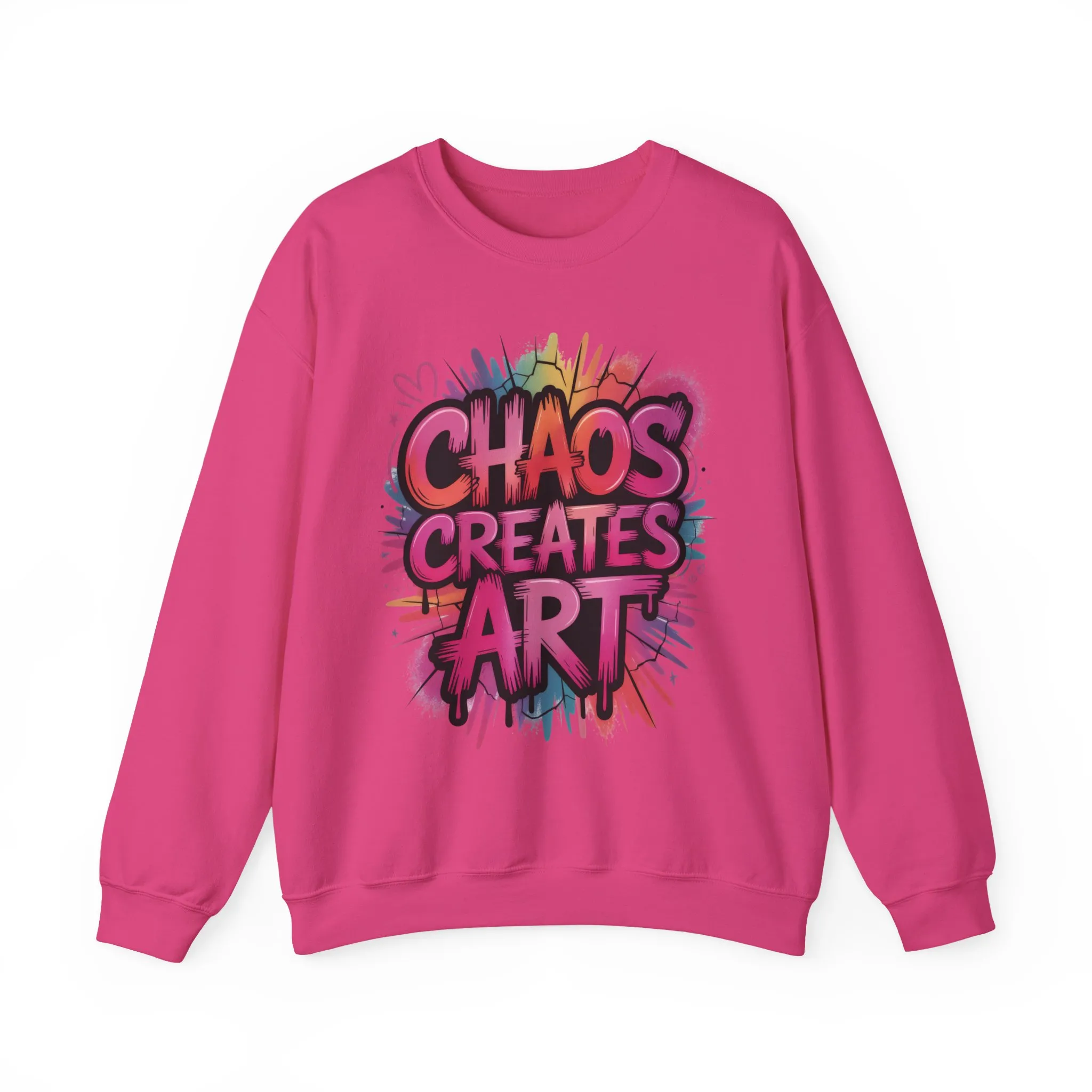 Women's Heavy Blend™ Crewneck Sweatshirt, Chaos Creates Art Graffiti Sweatshirt Women's Oversized - Image 22