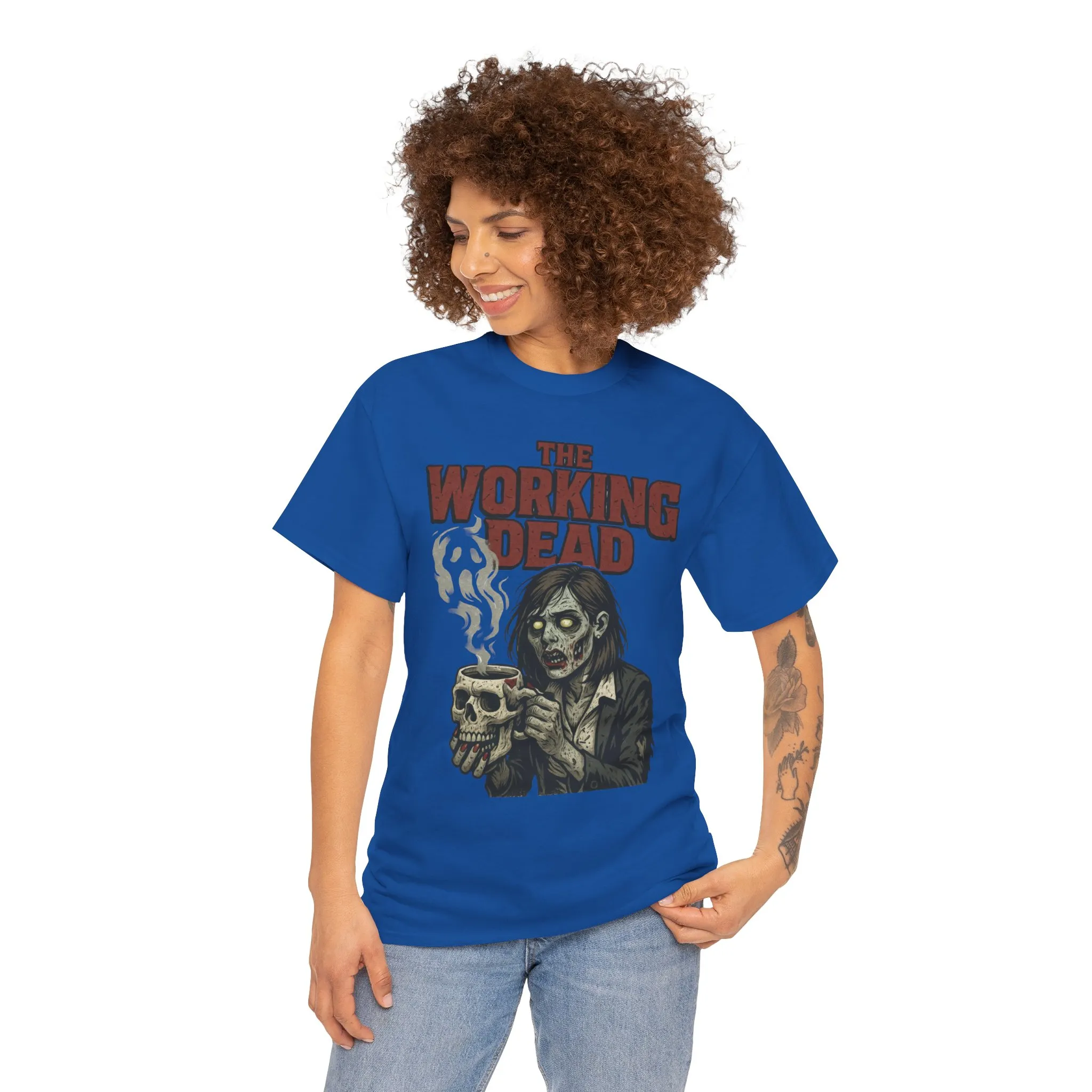 The Working Dead Women's Zombie Funny Office T-Shirt, Meeting Humor Tee, Halloween Work Tee - Image 19