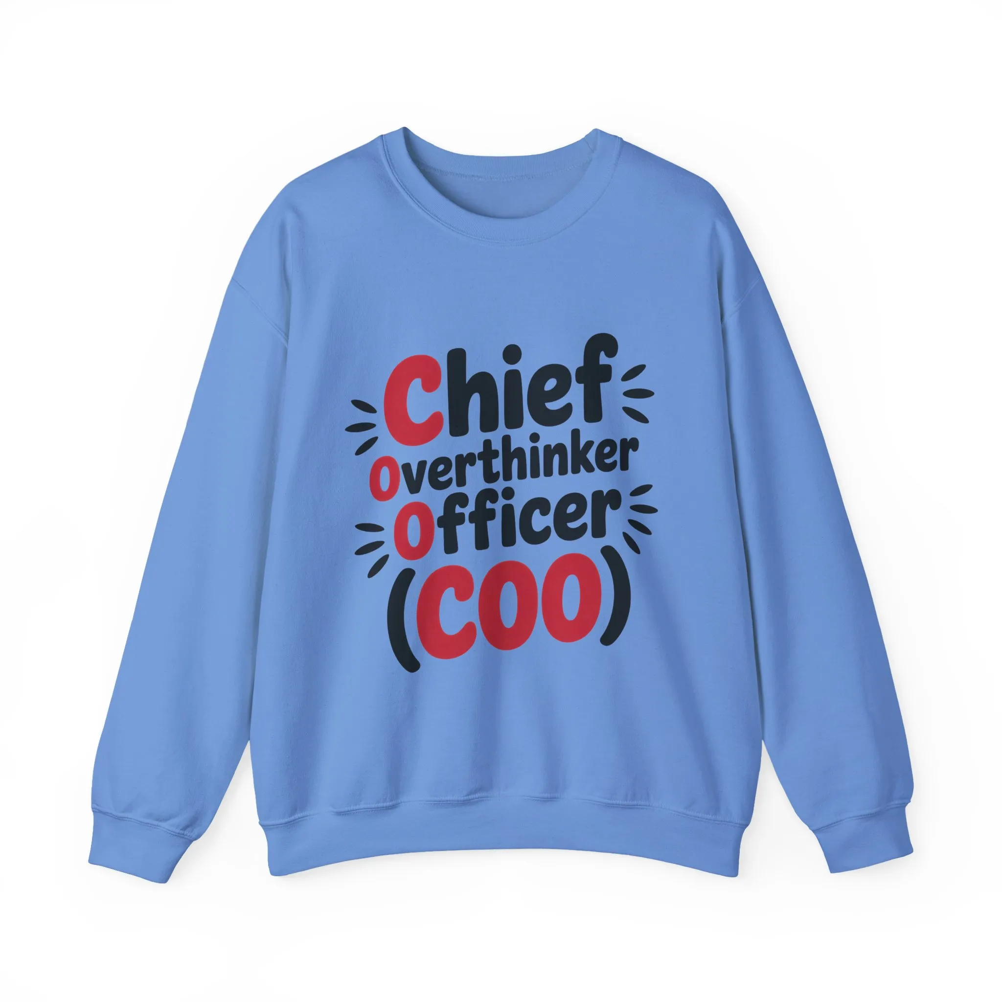 Chief Overthinker Officer Women's Sweatshirt, COO Funny Office Humor Graphic Pullover, Women's Heavy Blend™ Crewneck Sweatshirt - Image 14