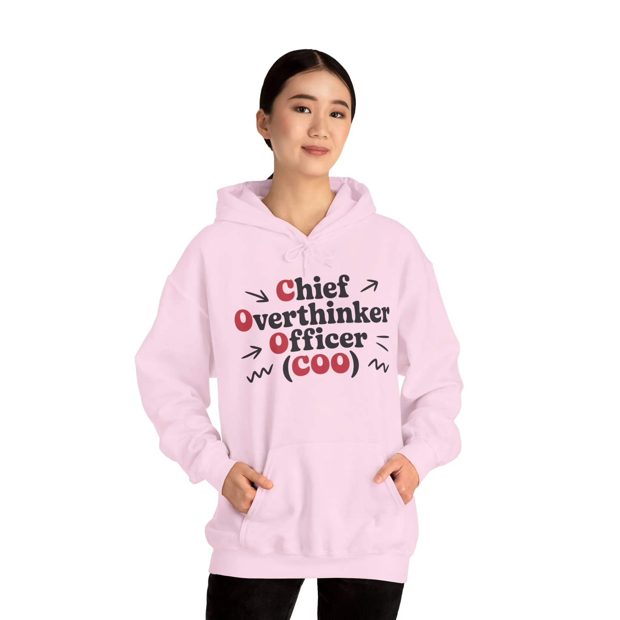 Chief Overthinker Officer Women's Hoodie, Funny COO Graphic Pullover, Sarcastic Office Humor Gift, Women's Heavy Blend™ Hooded Sweatshirt - Image 35