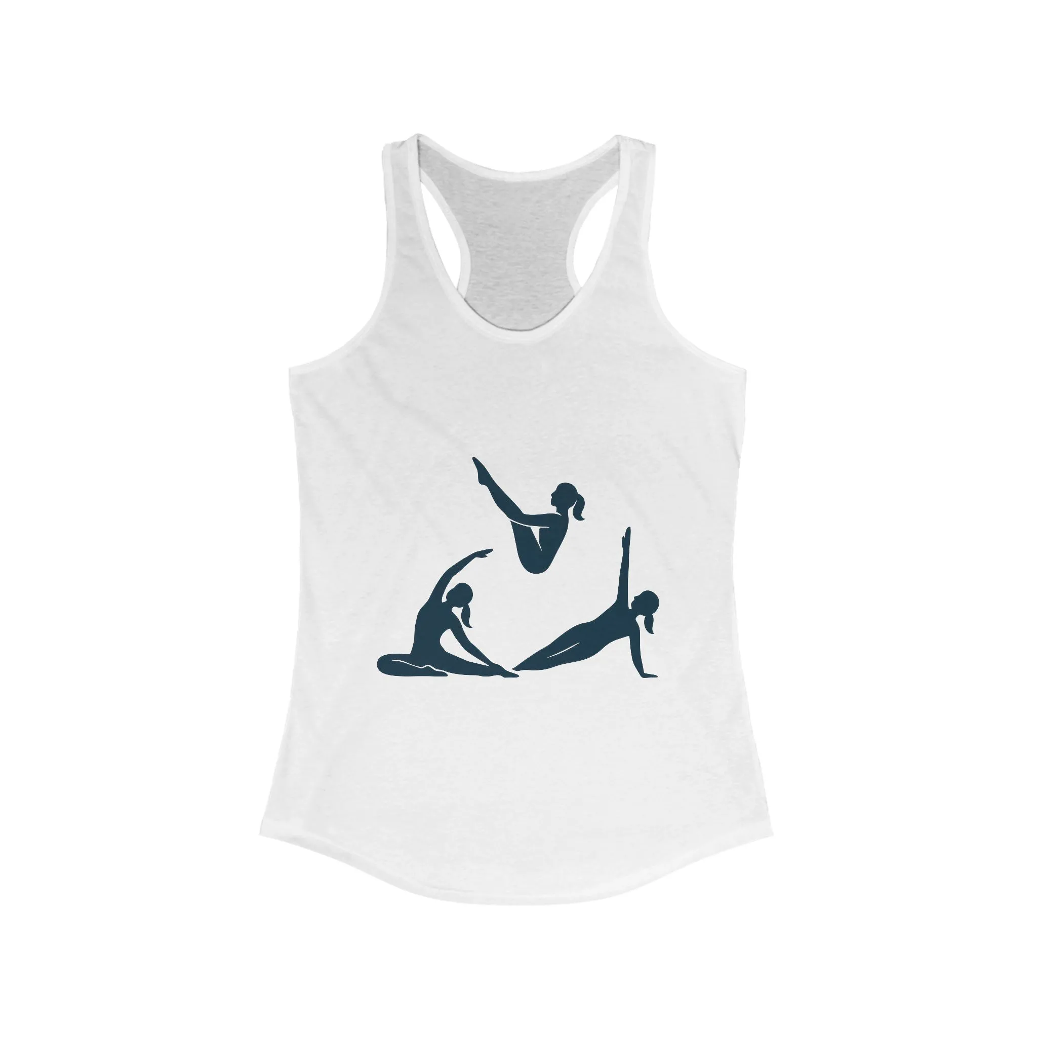 Women's Ideal Racerback Tank, Womens Pilates Tank Top, Yoga Fitness Graphic Top, Cute Workout Gym Shirt - Image 3