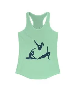 Women's Ideal Racerback Tank, Womens Pilates Tank Top, Yoga Fitness Graphic Top, Cute Workout Gym Shirt