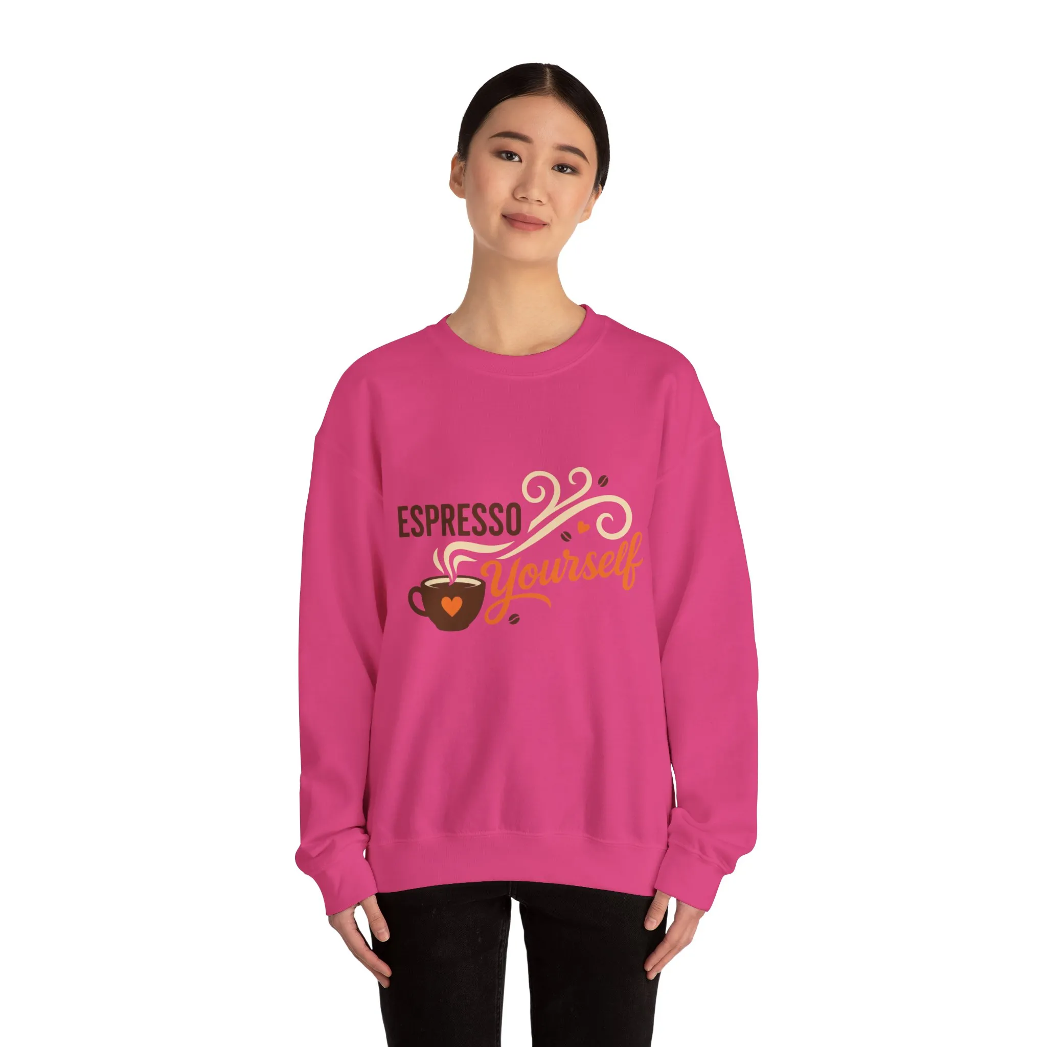 Espresso Yourself Womens Sweatshirt, Coffee Lover Pullover, Funny Barista Gift - Image 23