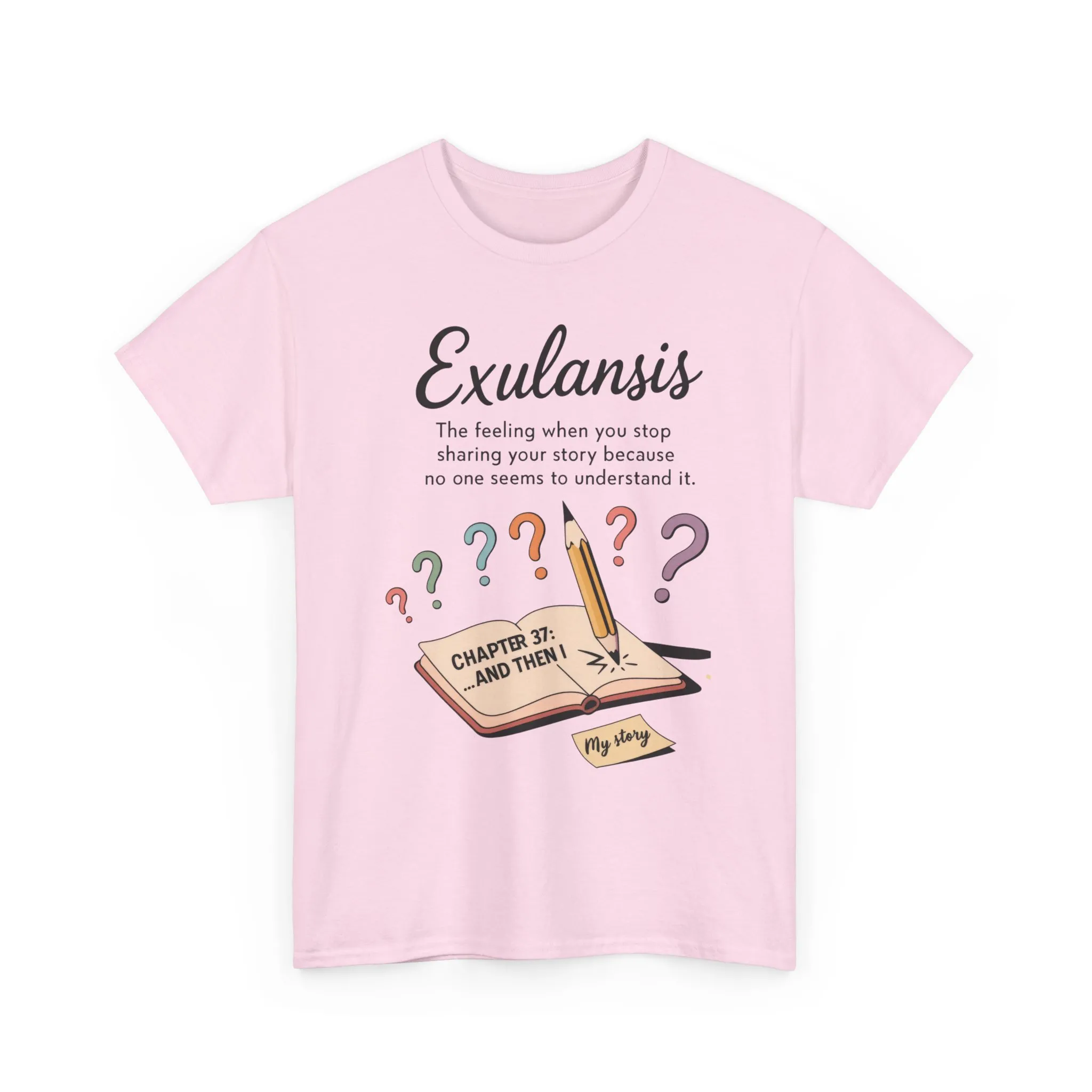 Exulansis Shirt, Emotional Aesthetic Word Tee, Deep Meaning Typography Graphic Tee, Women's Heavy Cotton Tee, deep meaning t shirt - Image 2
