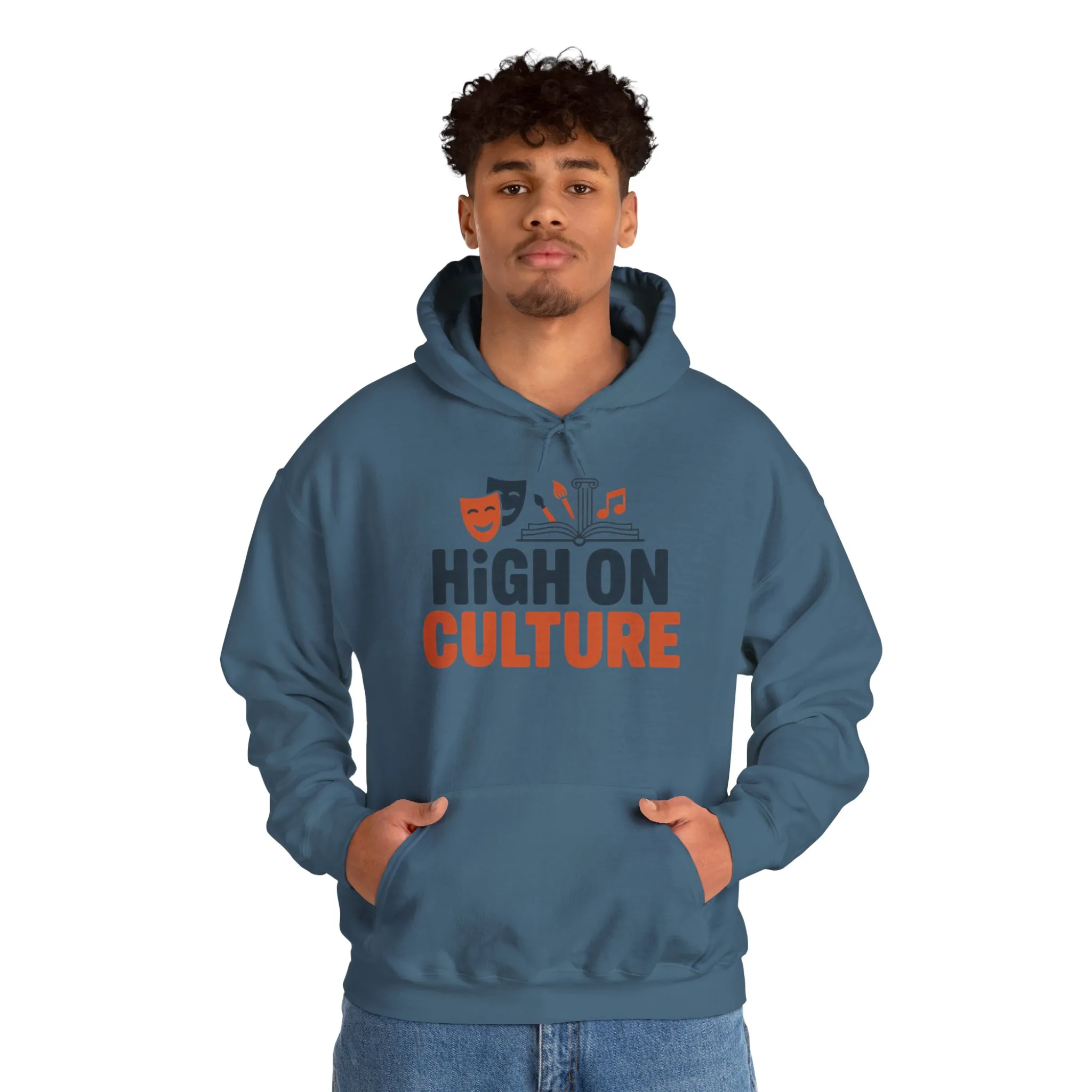 Mens Heavy Blend™ Hooded Sweatshirt, High on Culture Mens Hoodie, Funny Smart Graphic Hoodie - Image 27