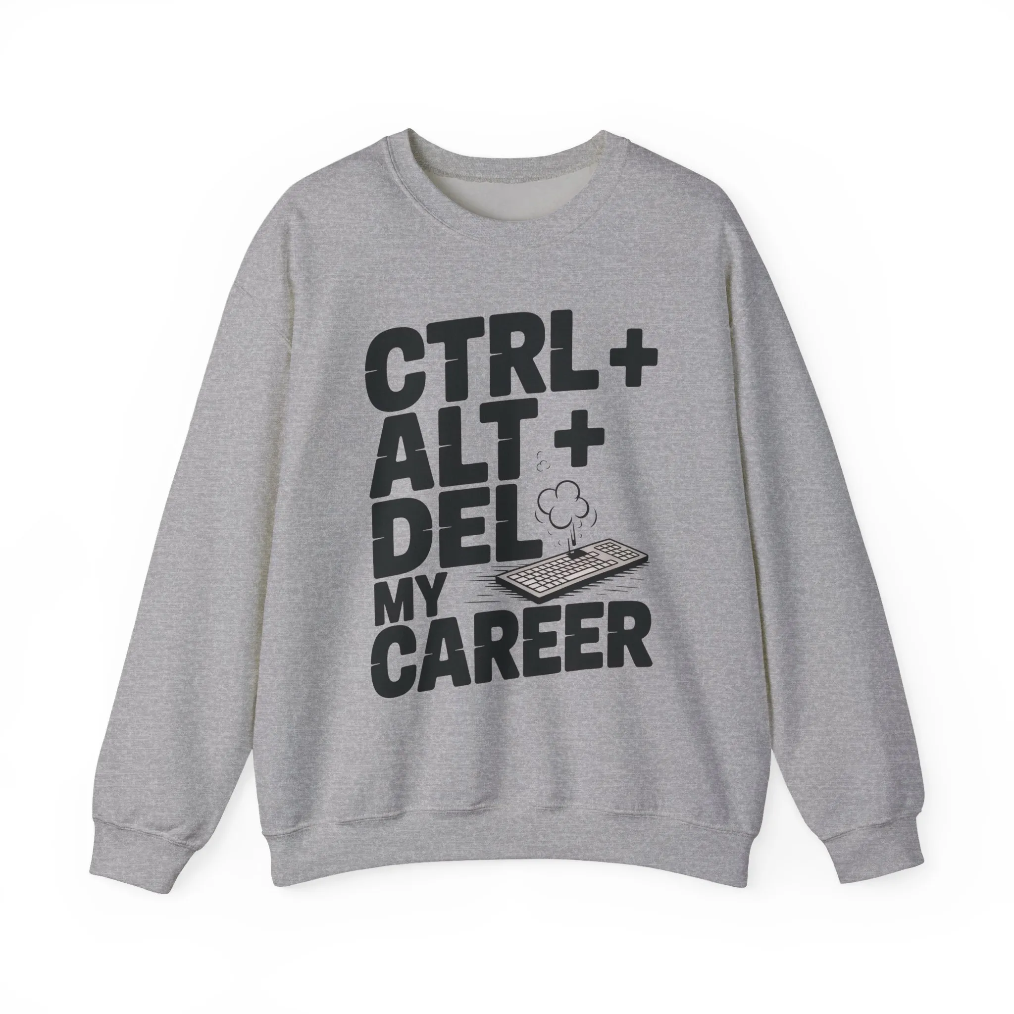 Ctrl Alt Del My Career Sweatshirt, Sarcastic Workwear Graphic Pullover, Funny Office Top, Men's Heavy Blend™ Crewneck Sweatshirt - Image 10