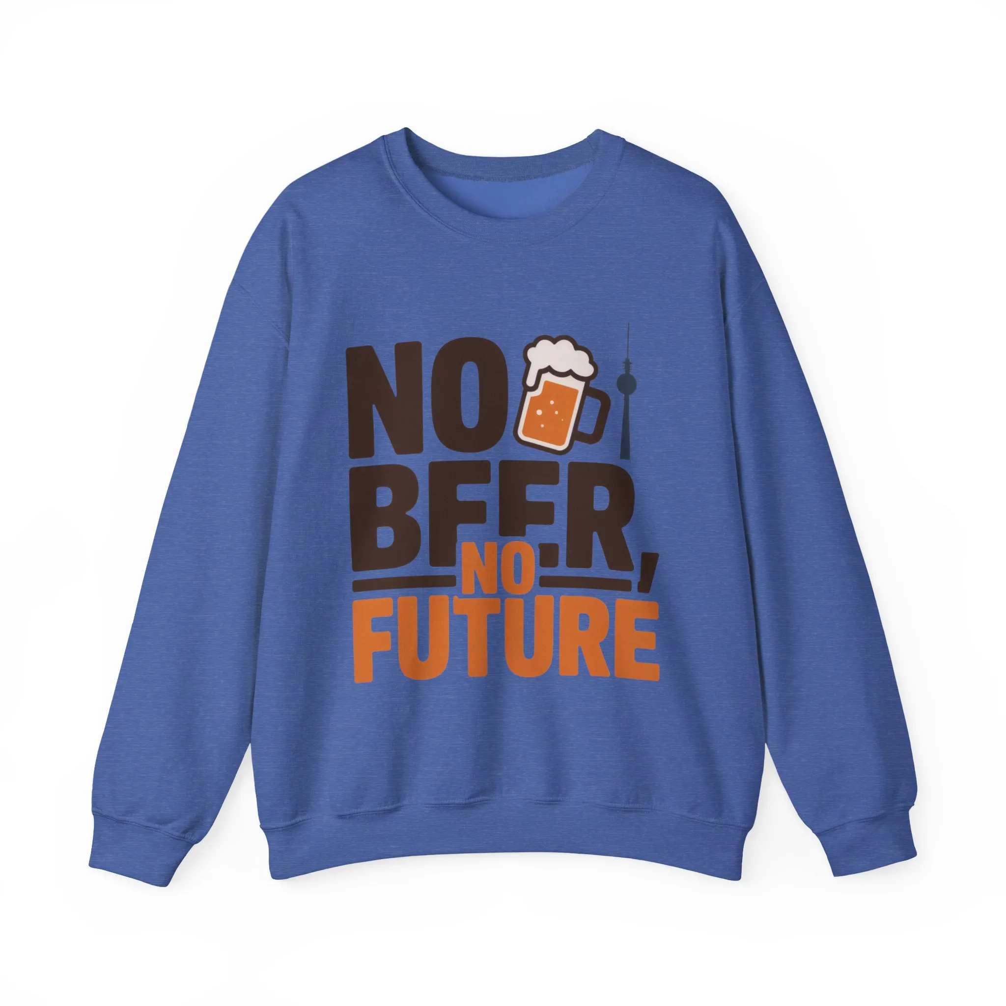 Mens Heavy Blend™ Crewneck Sweatshirt, No Beer No Future Funny Beer Mens Sweatshirt - Image 2