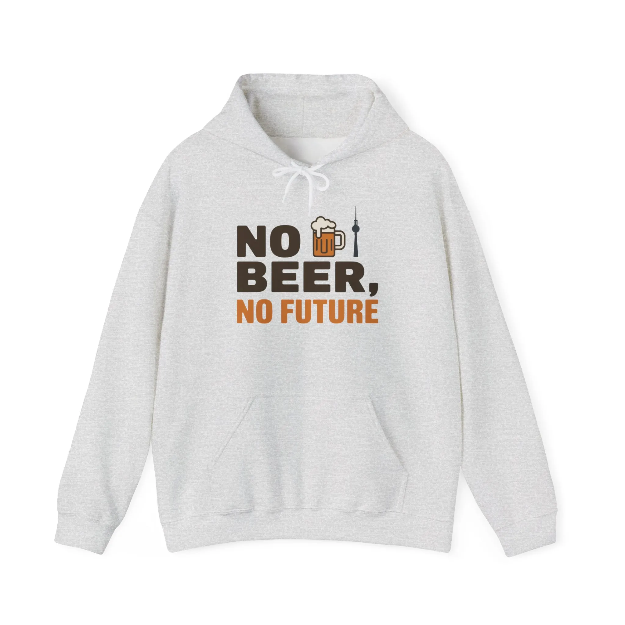 Mens Heavy Blend™ Hooded Sweatshirt, No Beer No Future Funny Beer Hoodie for Men - Image 5