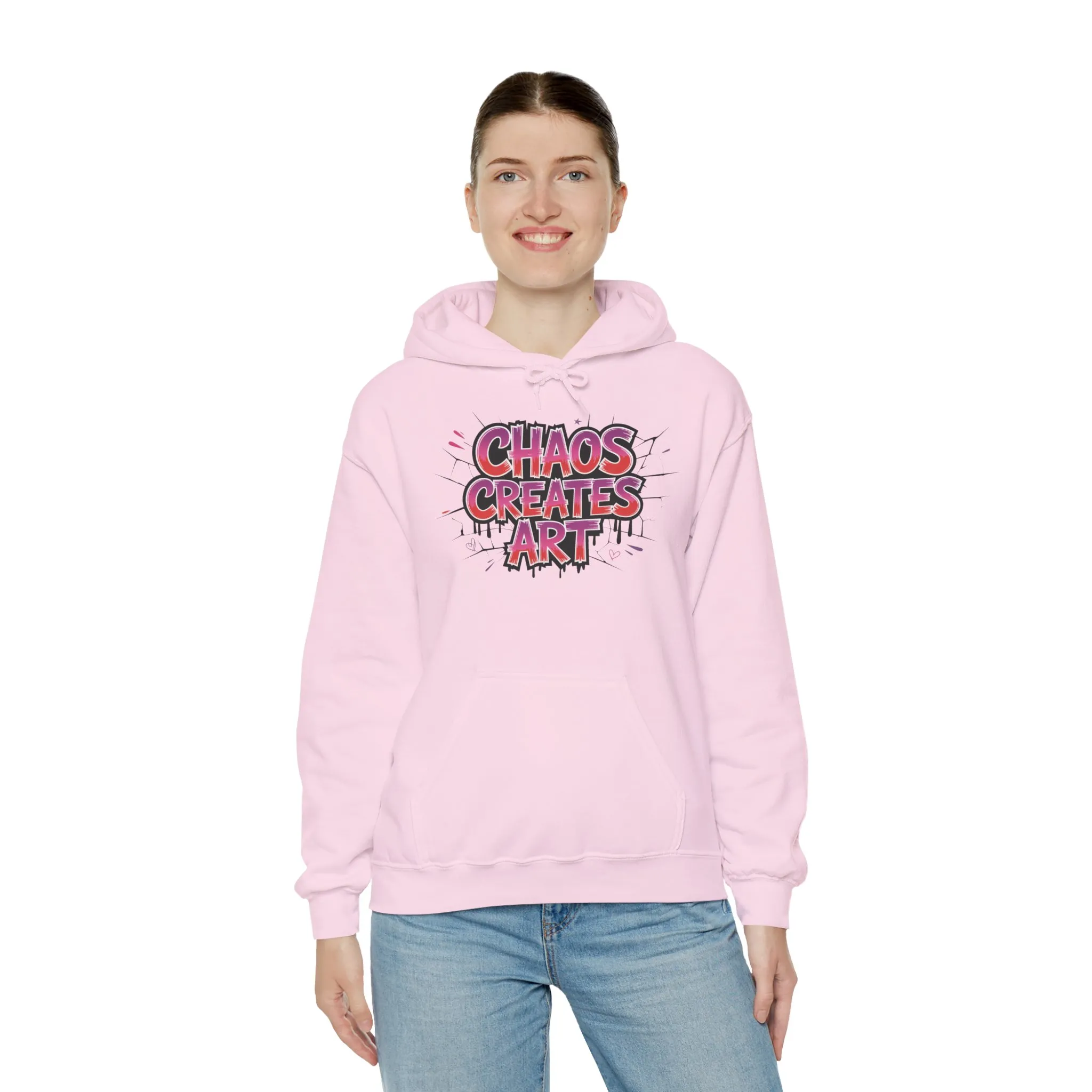 Women's Heavy Blend™ Hooded Sweatshirt, Chaos Creates Art Graffiti Hoodie Womens Streetwear - Image 32
