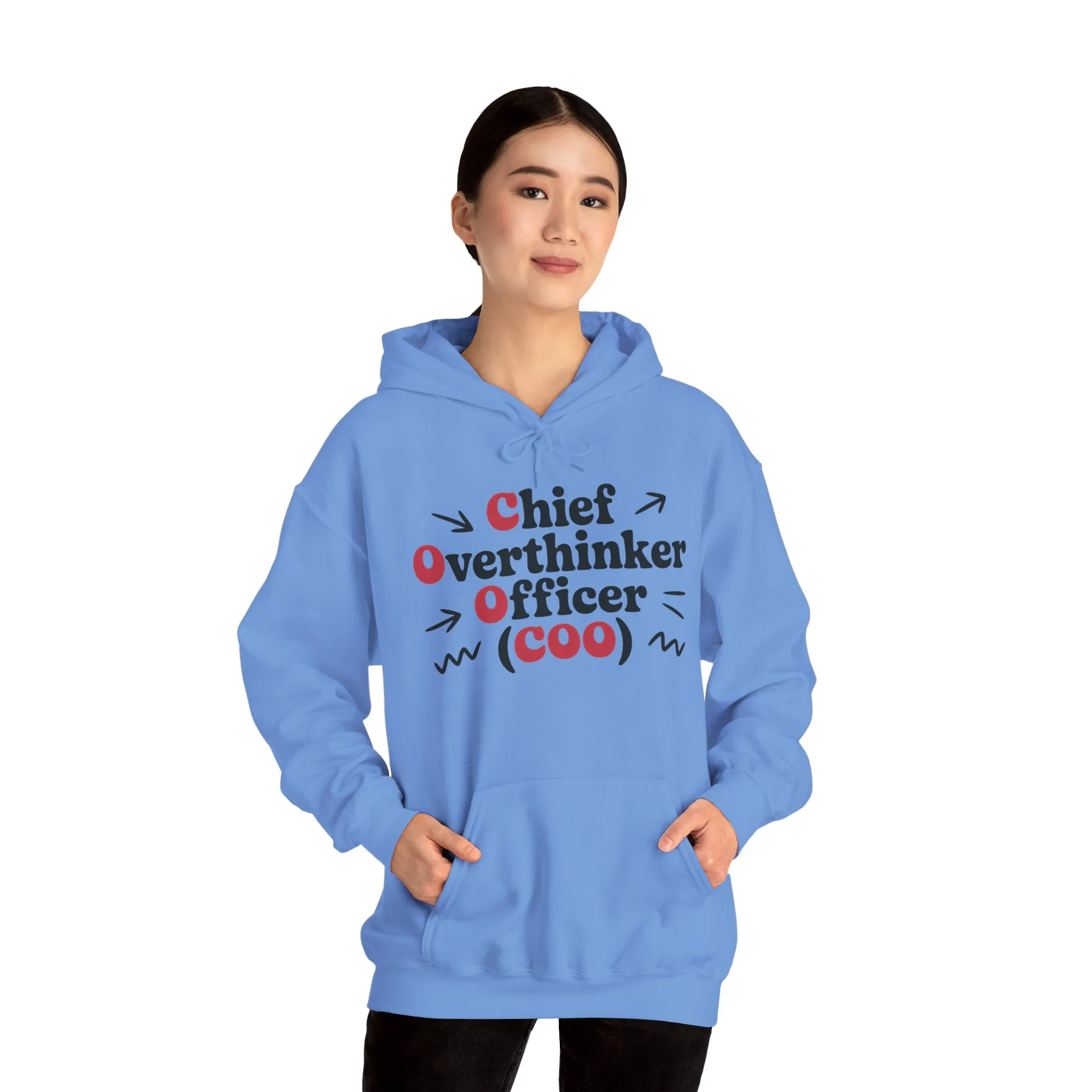 Chief Overthinker Officer Women's Hoodie, Funny COO Graphic Pullover, Sarcastic Office Humor Gift, Women's Heavy Blend™ Hooded Sweatshirt - Image 15