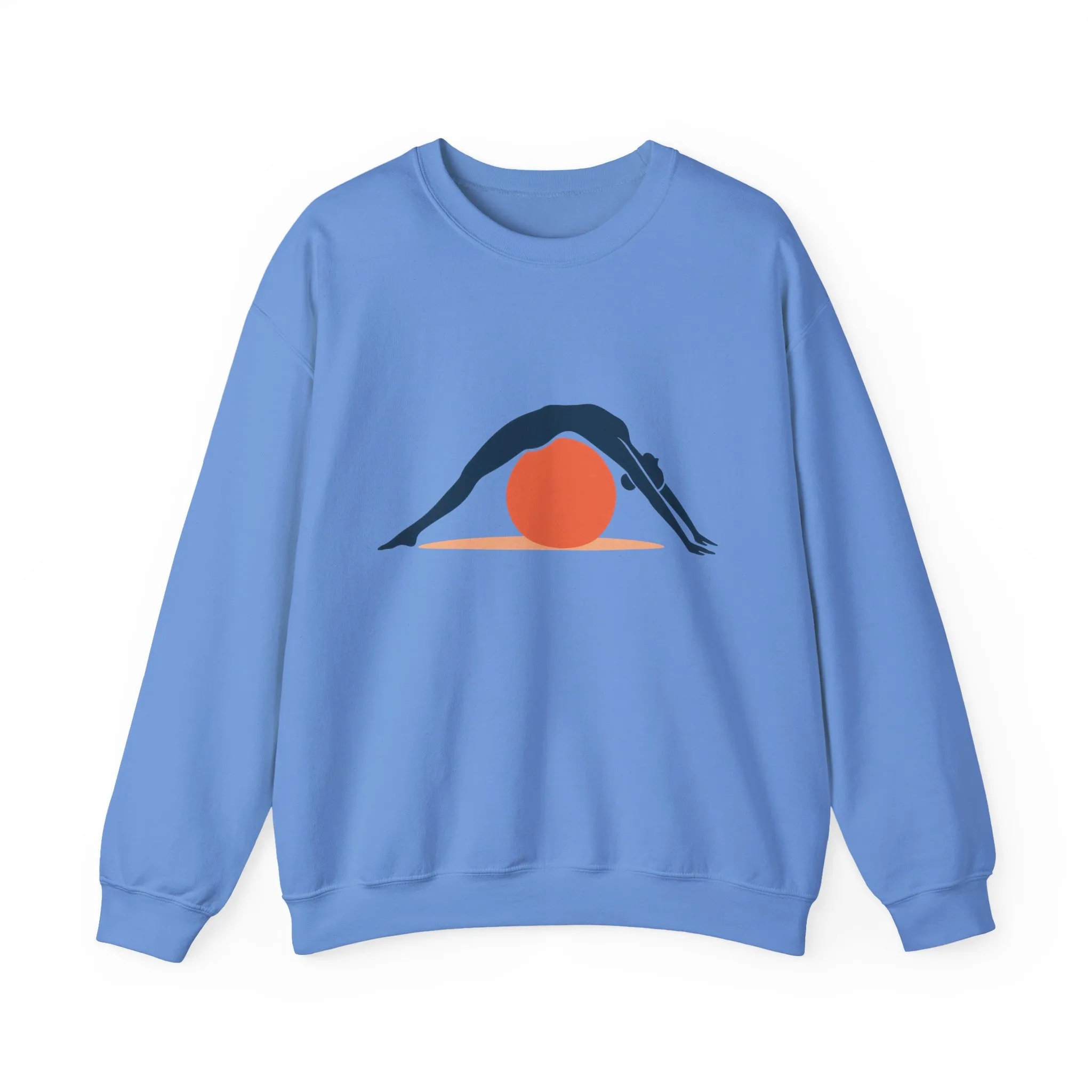 Womens Heavy Blend™ Crewneck Sweatshirt, Womens Pilates Sweatshirt, Yoga Fitness Graphic Pullover, Cute Workout Top - Image 10