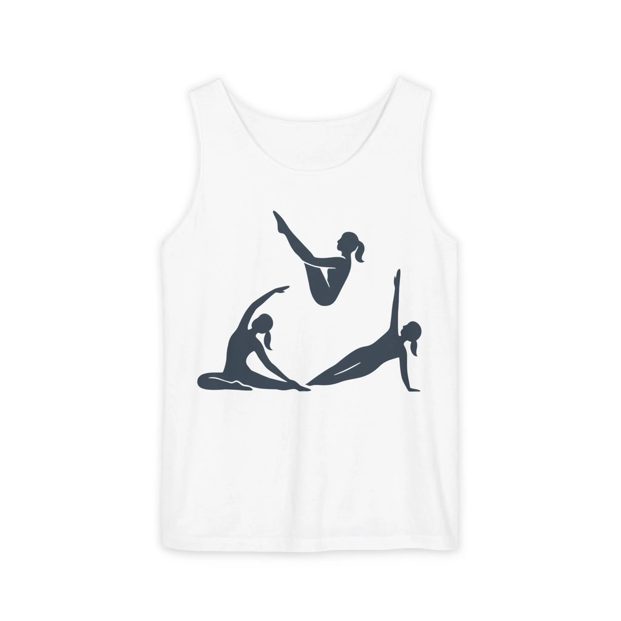Womens Garment-Dyed Tank Top, Womens Pilates Tank Top, Yoga Fitness Graphic Top, Cute Workout Gym Shirt - Image 3